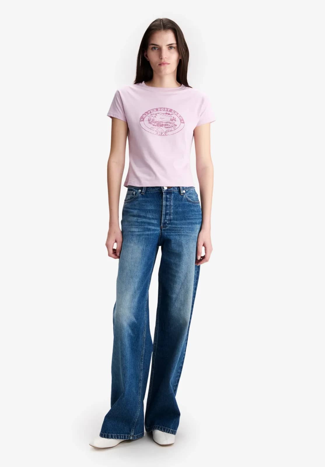 A.P.C. pembe t-shirt, arkadan görünüm