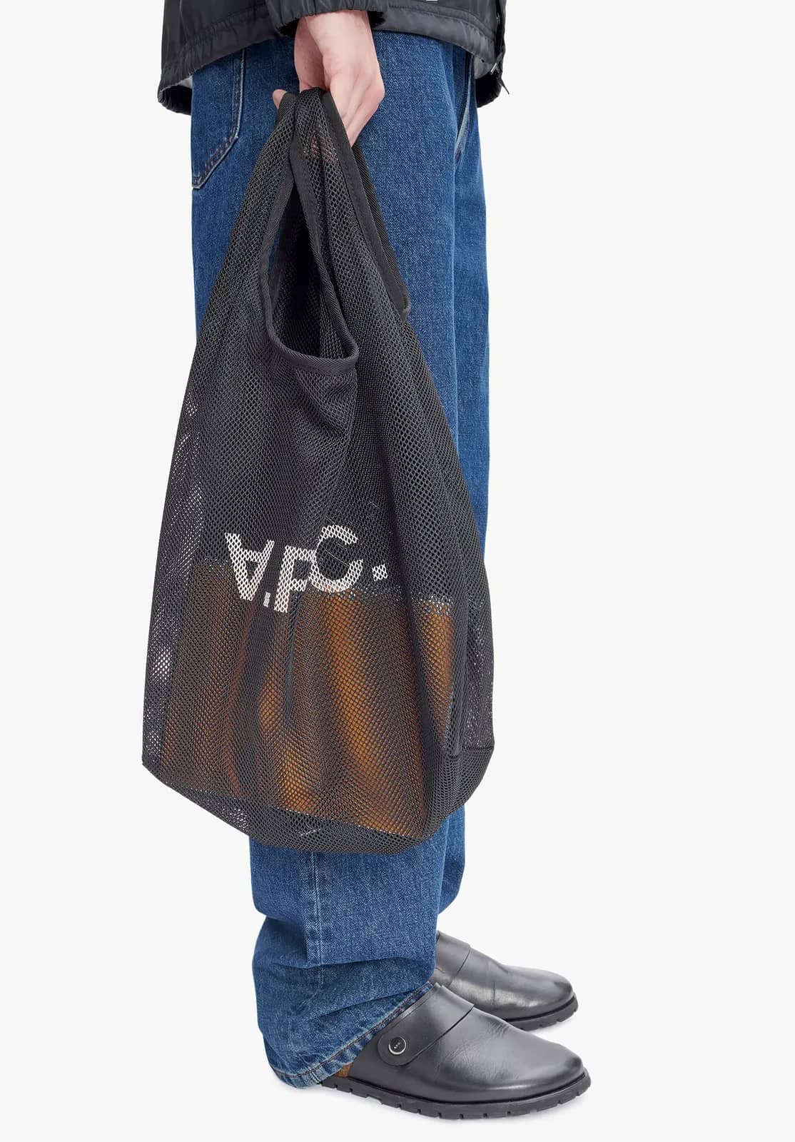 A.P.C. siyah shopper çanta, arkadan görünüm