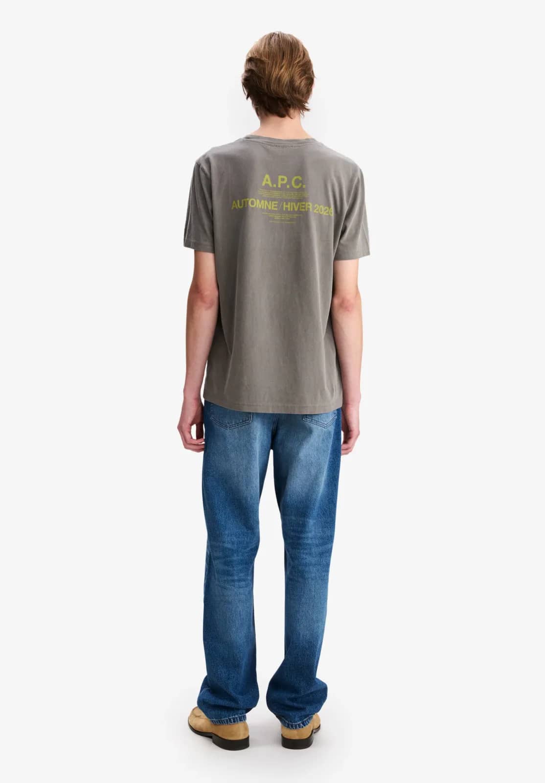 A.P.C. gri rugan t-shirt, detay görünüm
