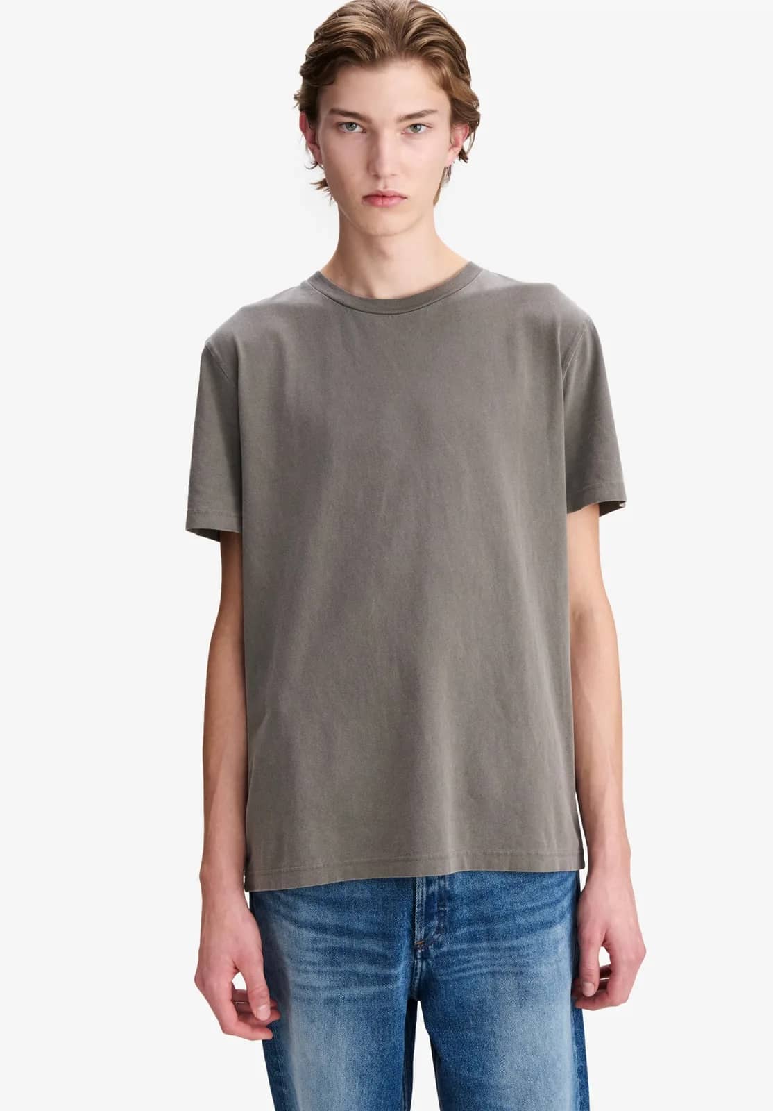 A.P.C. gri rugan t-shirt, detay görünüm