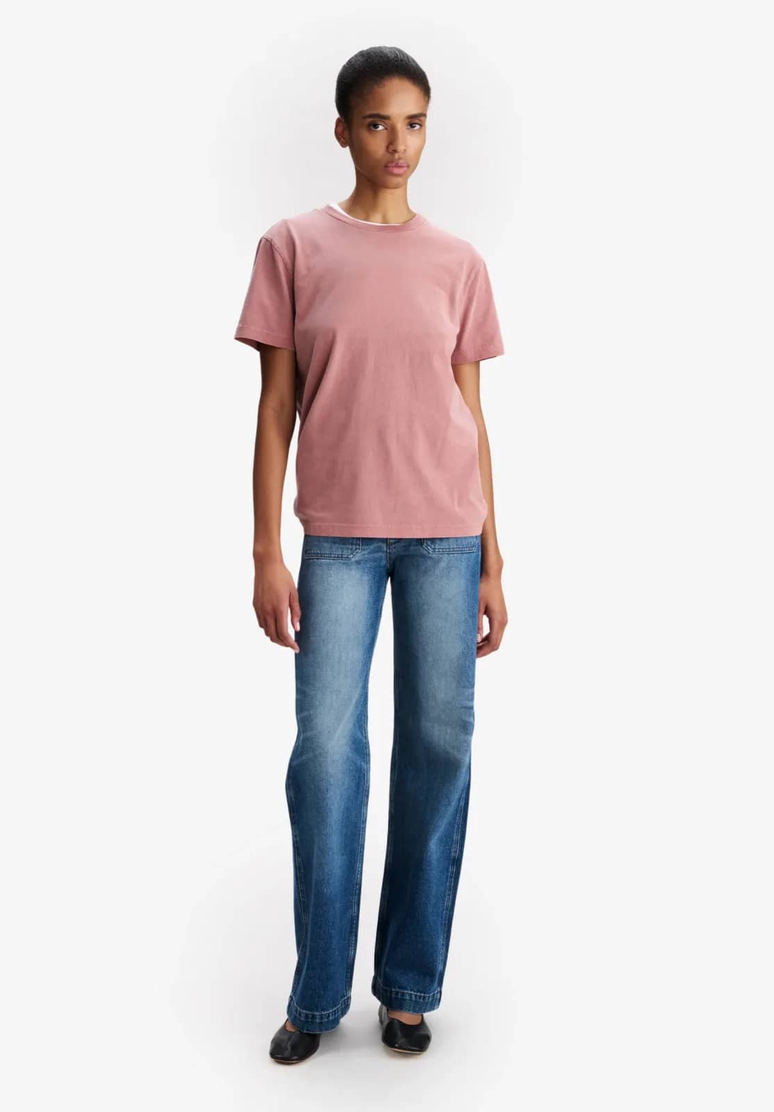 A.P.C. pembe t-shirt, detay görünüm