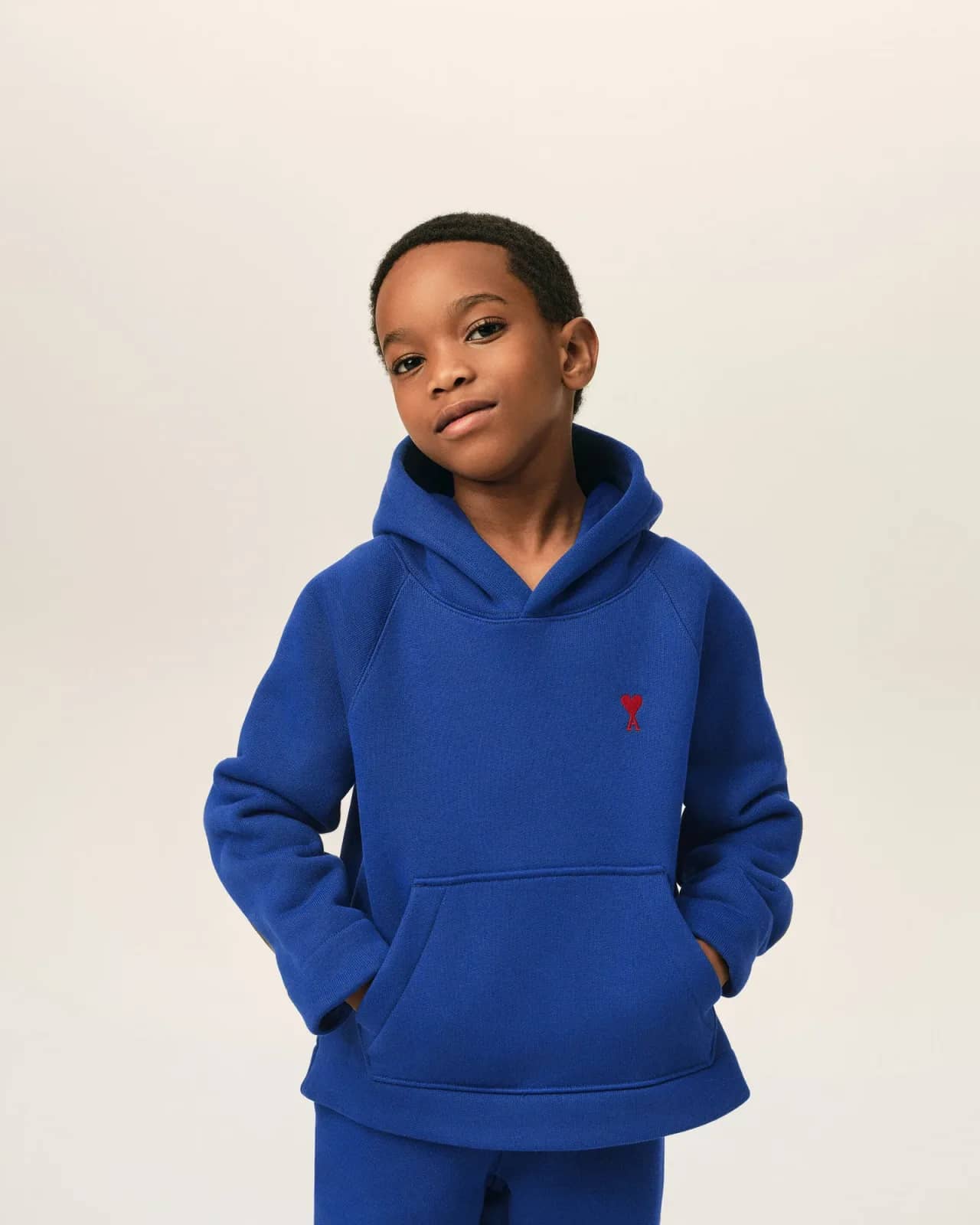Ami Paris mavi pamuk sweatshirt, arkadan görünüm