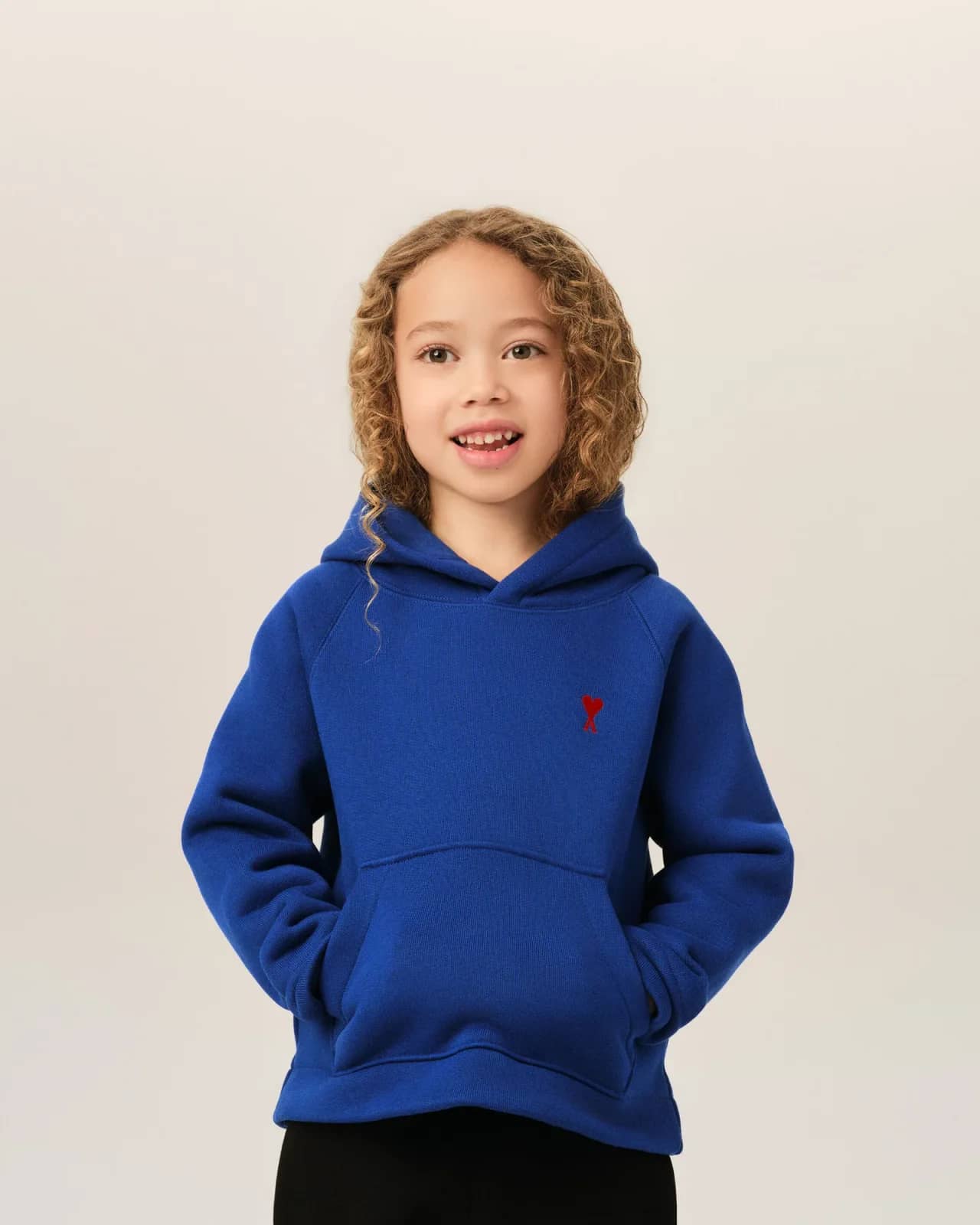 Ami Paris mavi pamuk sweatshirt, detay görünüm