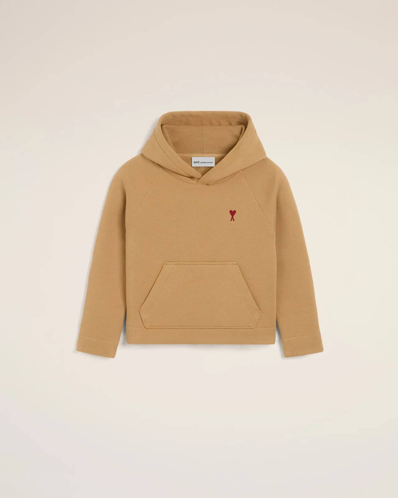 Ami Paris kahverengi pamuk sweatshirt, detay görünüm