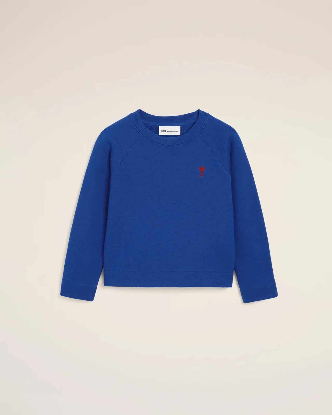 Ami Paris mavi pamuk sweatshirt, detay görünüm