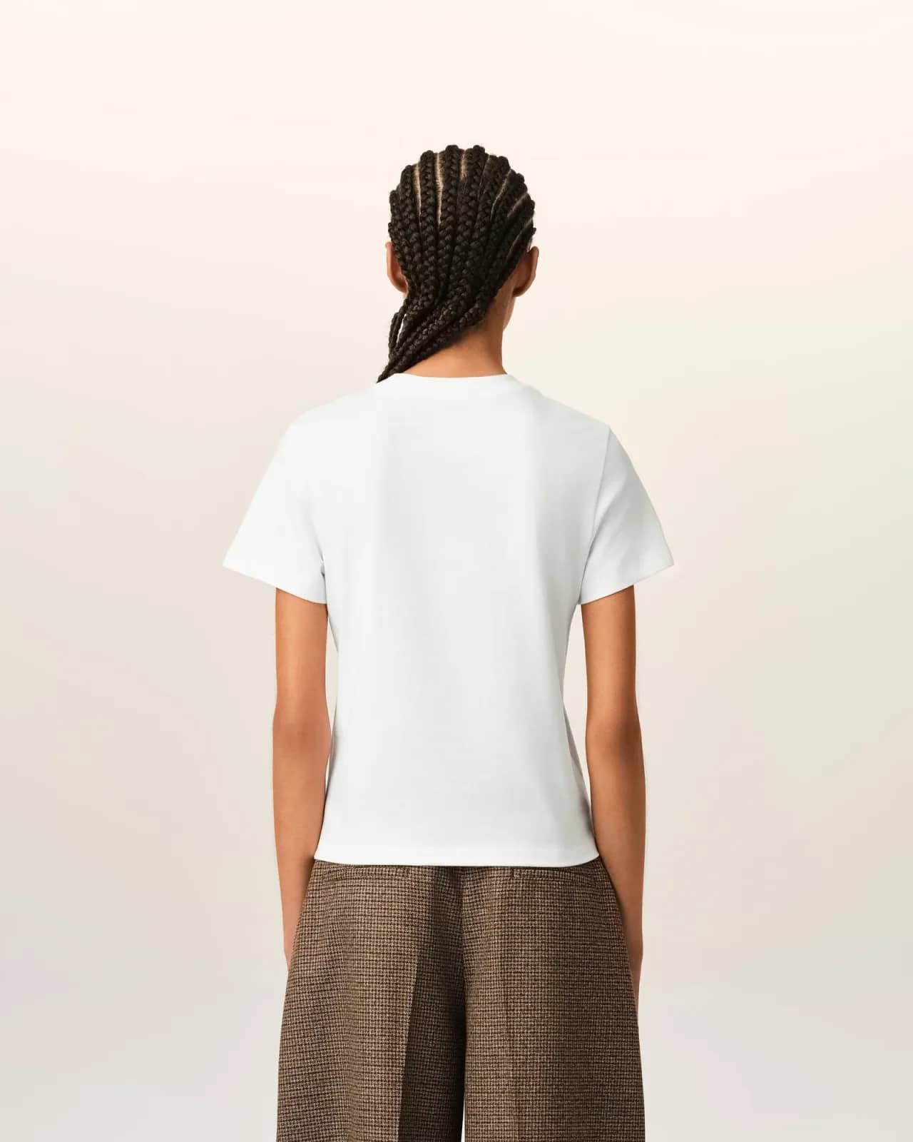 Ami Paris beyaz pamuk t-shirt, detay görünüm