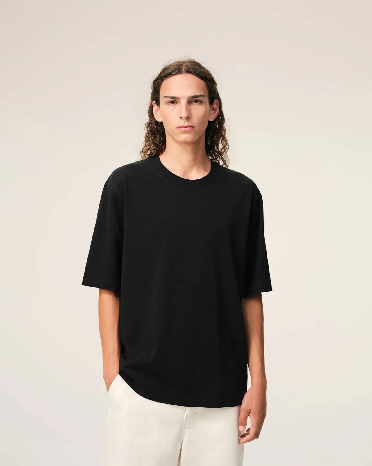 Ami Paris siyah pamuk t-shirt, detay görünüm