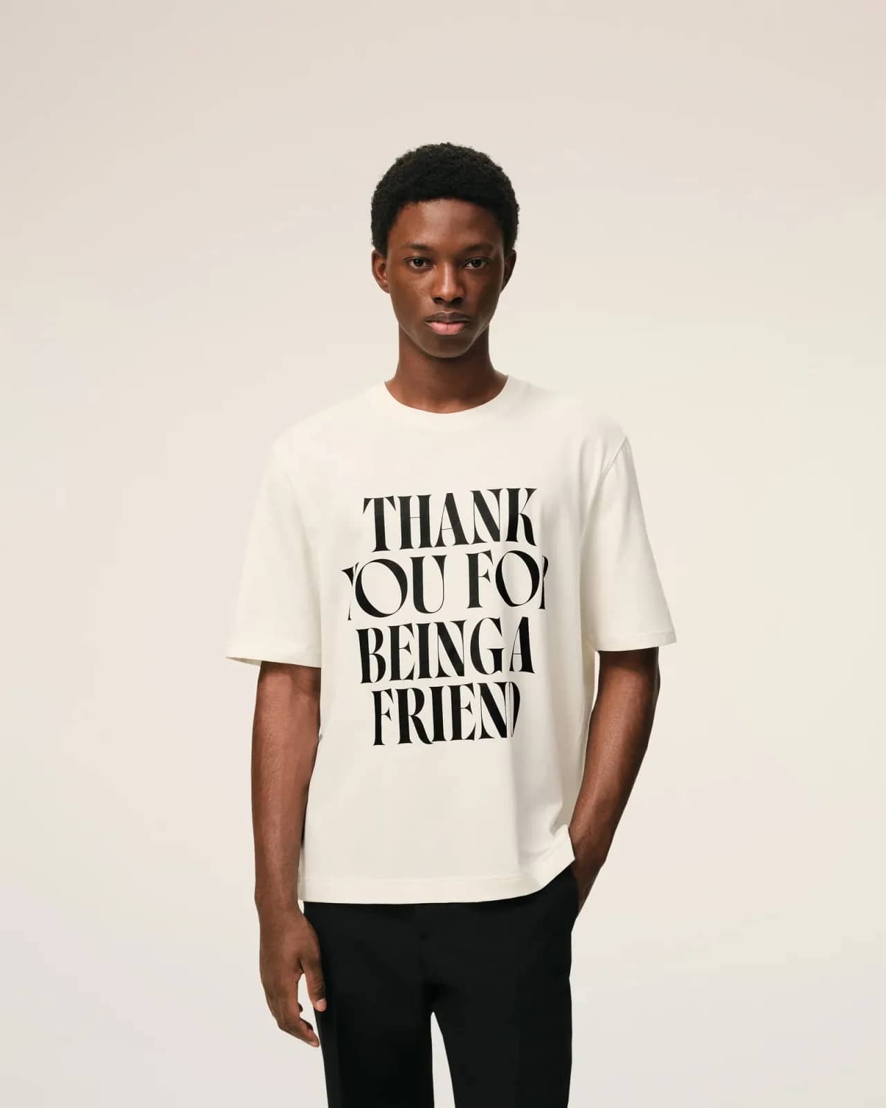 Ami Paris beyaz pamuk t-shirt, detay görünüm