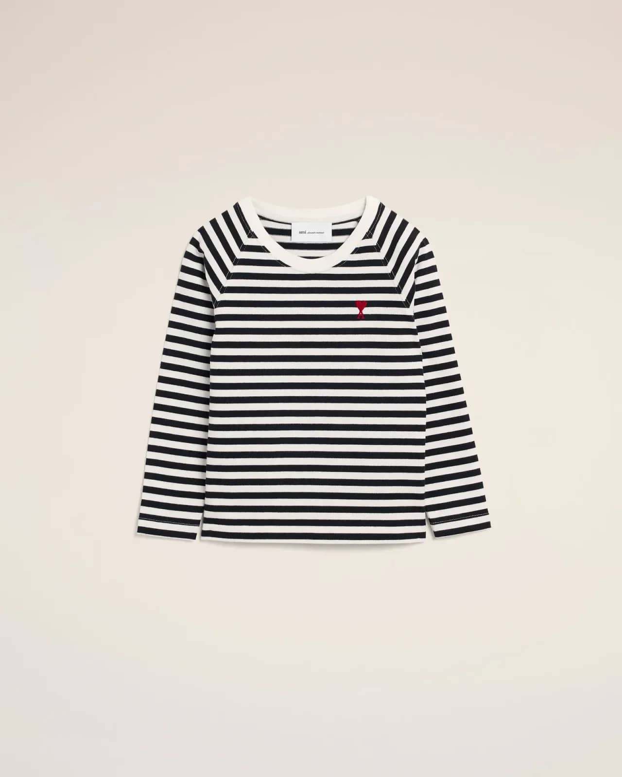 Ami Paris siyah pamuk t-shirt, detay görünüm