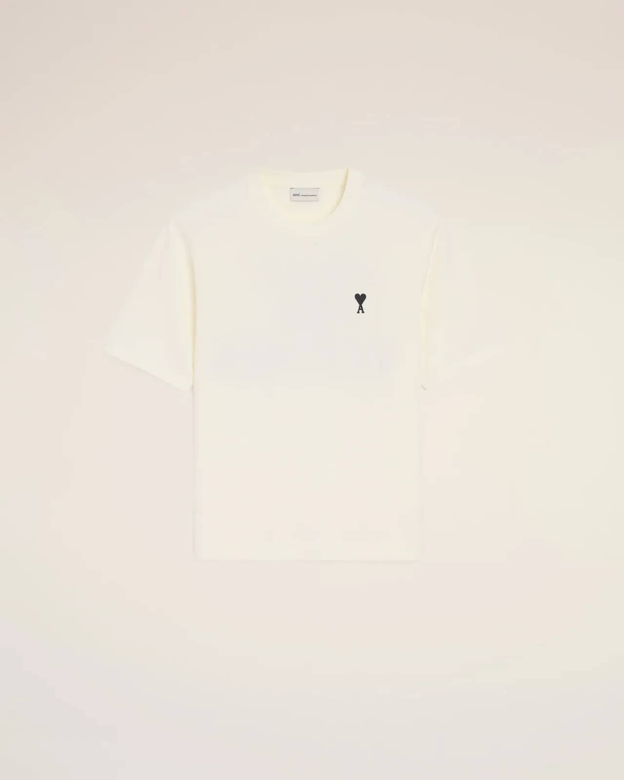 Ami Paris beyaz pamuk t-shirt, detay görünüm