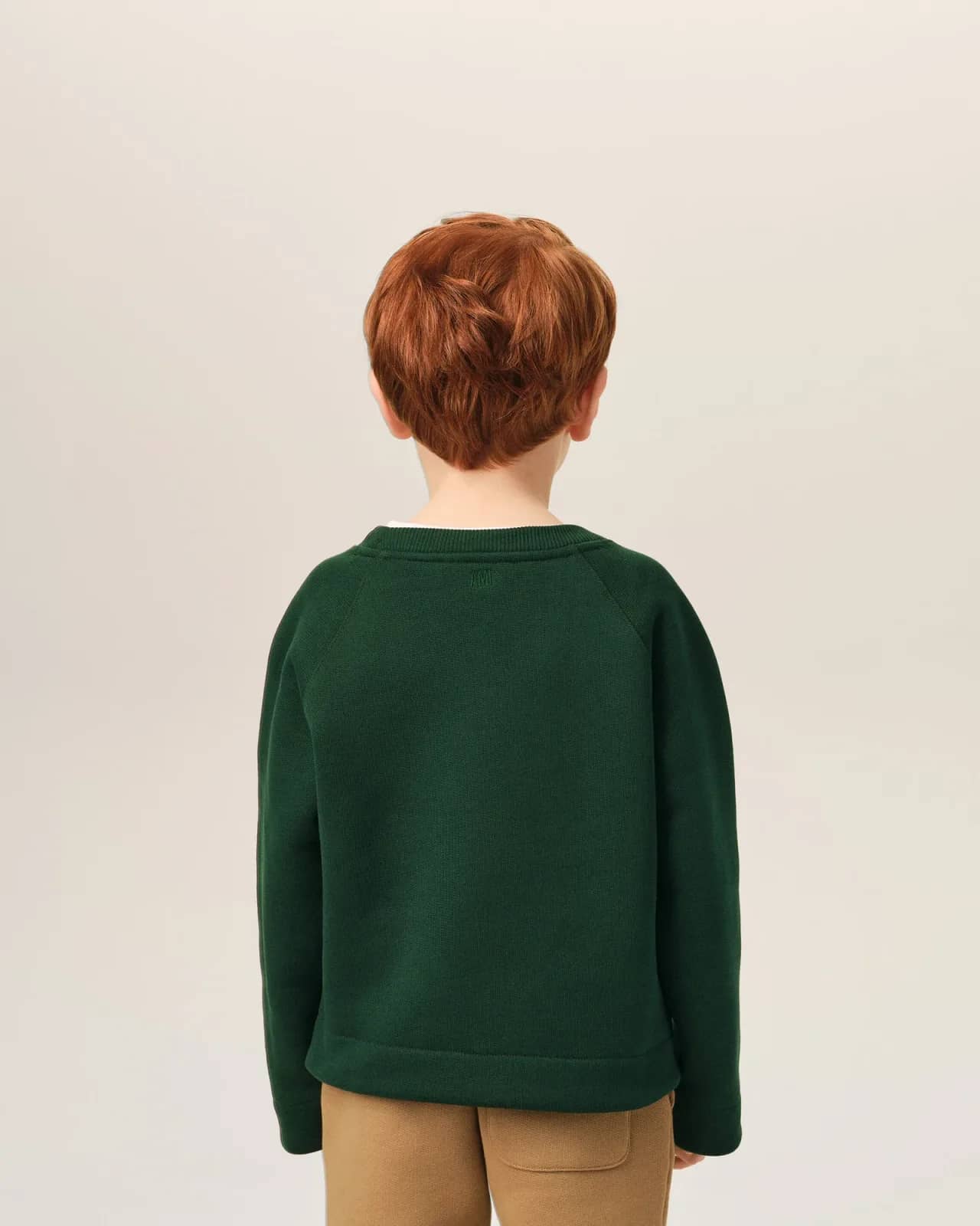 Ami Paris yeşil pamuk sweatshirt, detay görünüm