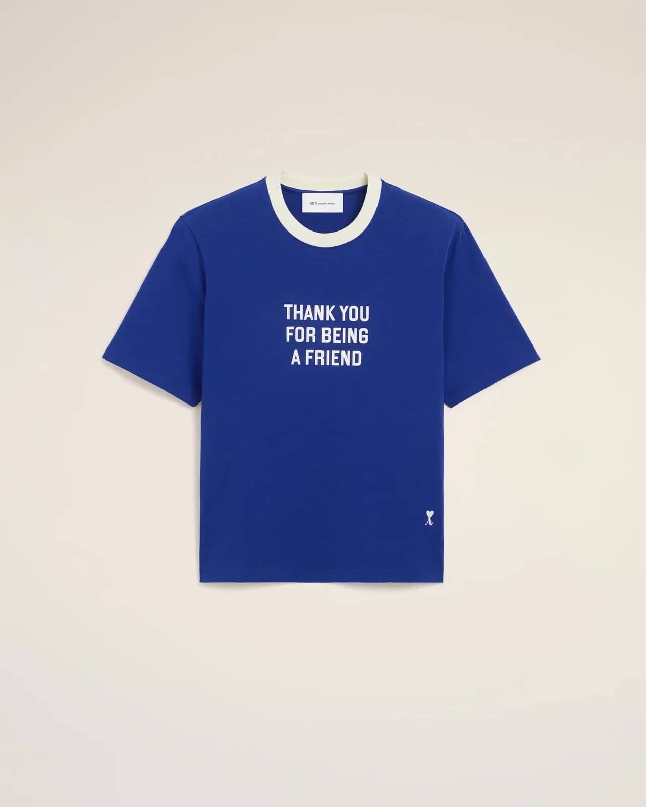Ami Paris mavi pamuk t-shirt, önden görünüm