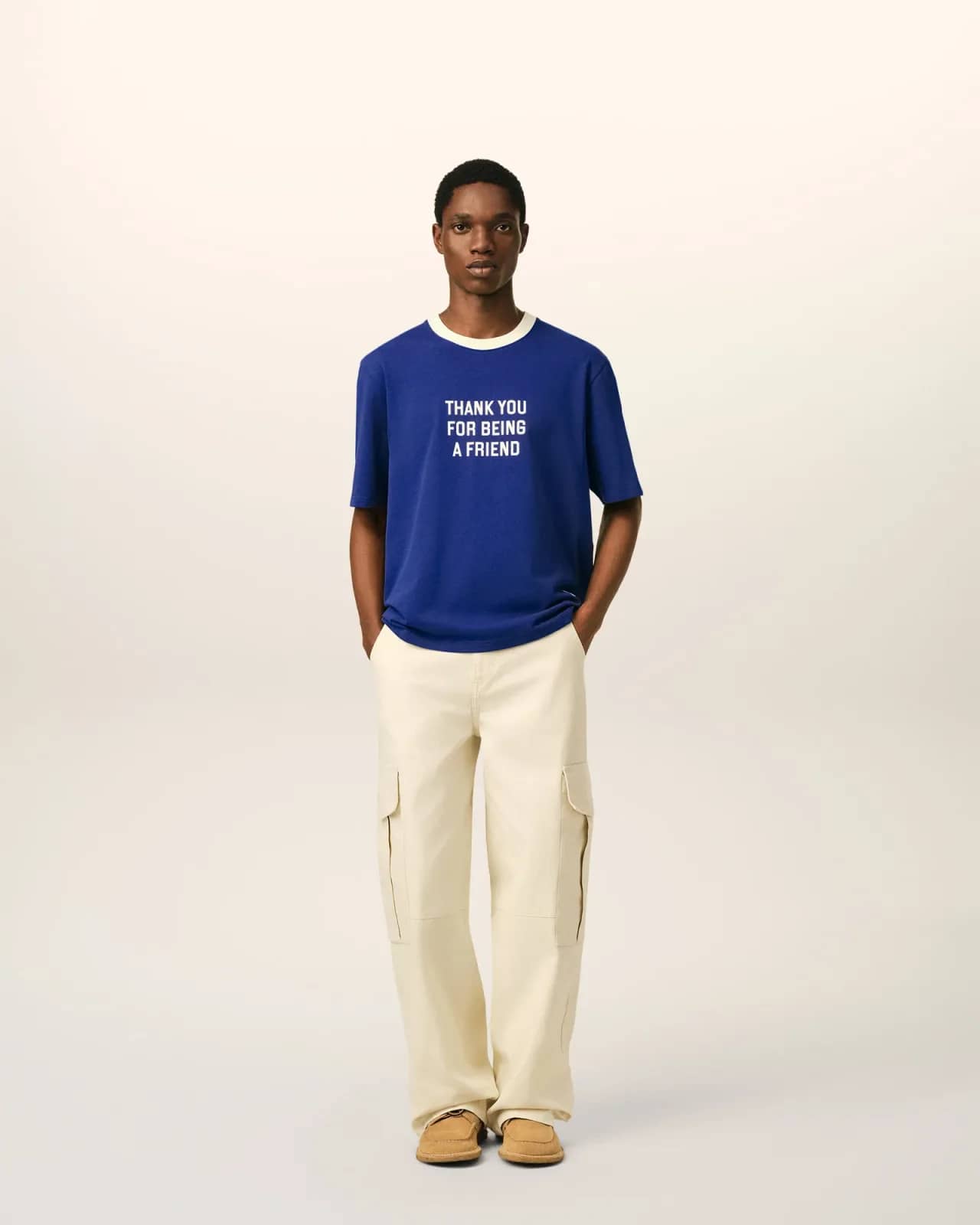 Ami Paris mavi pamuk t-shirt, detay görünüm