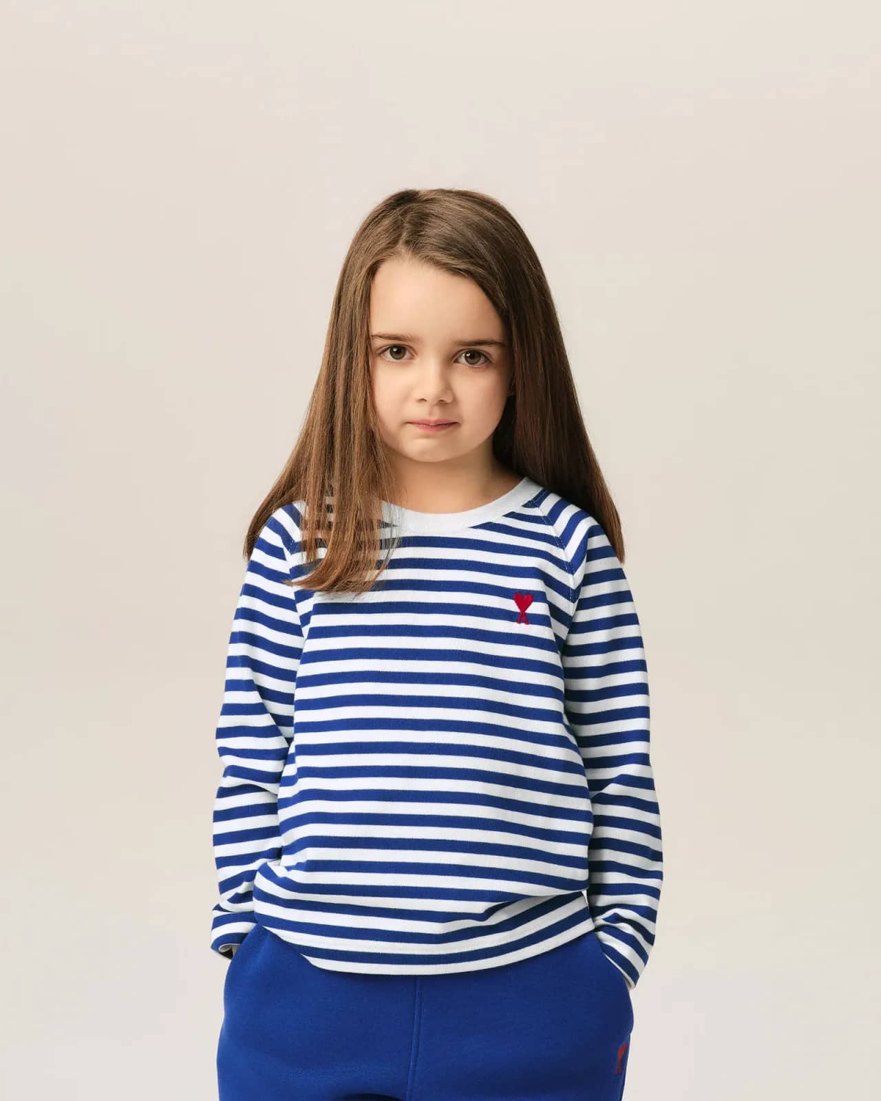 Ami Paris mavi pamuk t-shirt, detay görünüm