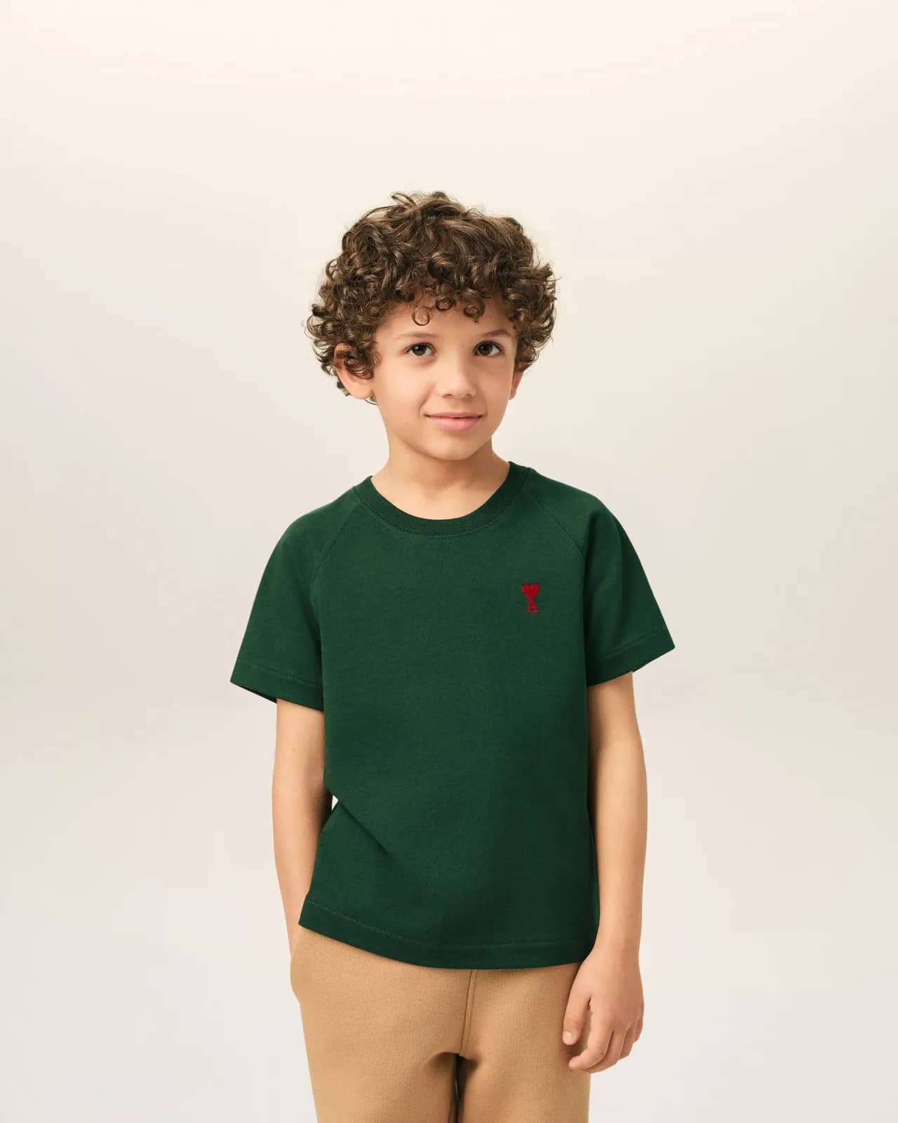 Ami Paris yeşil pamuk t-shirt, arkadan görünüm