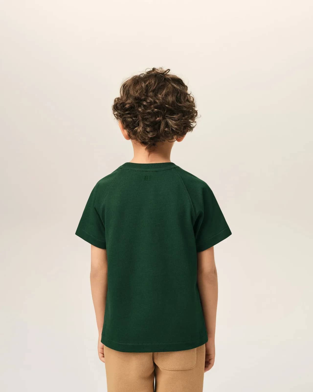 Ami Paris yeşil pamuk t-shirt, detay görünüm