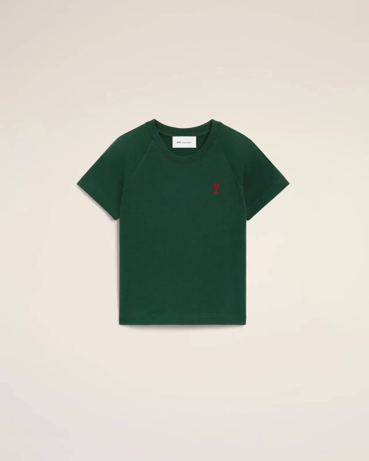 Ami Paris yeşil pamuk t-shirt, detay görünüm