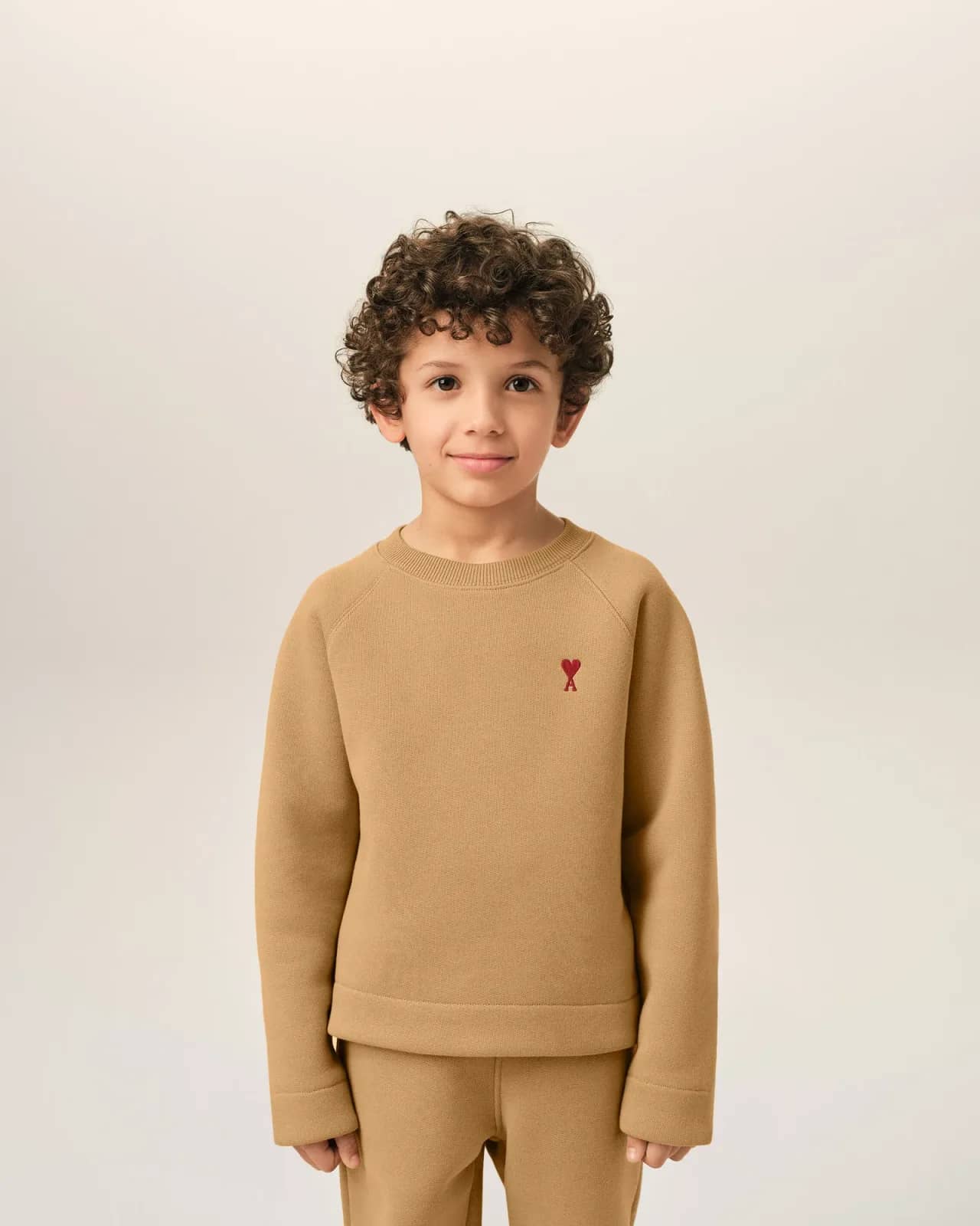 Ami Paris kahverengi pamuk sweatshirt, arkadan görünüm