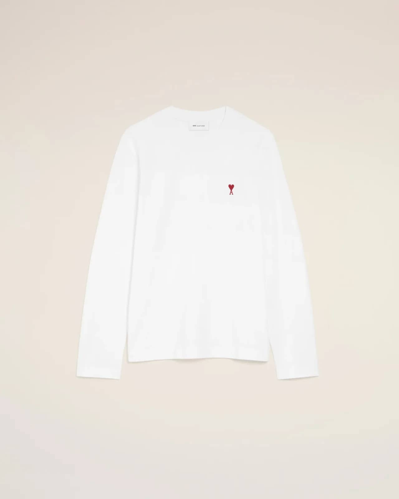 Ami Paris beyaz pamuk t-shirt, önden görünüm