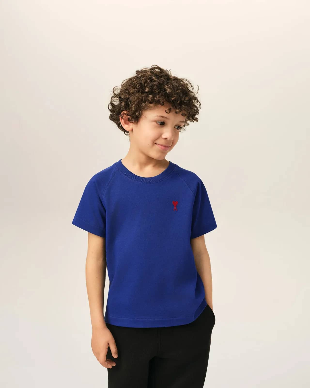 Ami Paris mavi pamuk t-shirt, arkadan görünüm