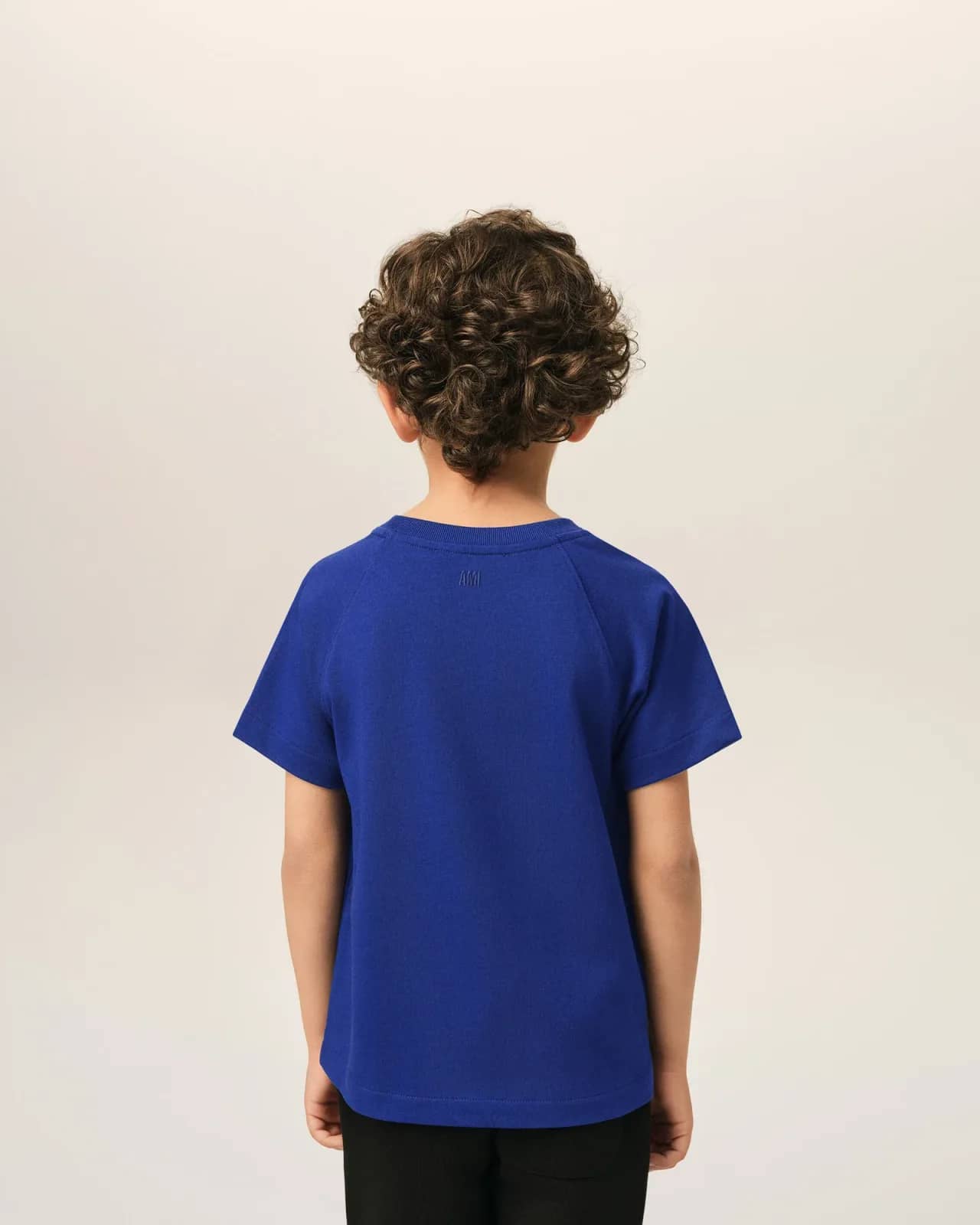 Ami Paris mavi pamuk t-shirt, detay görünüm