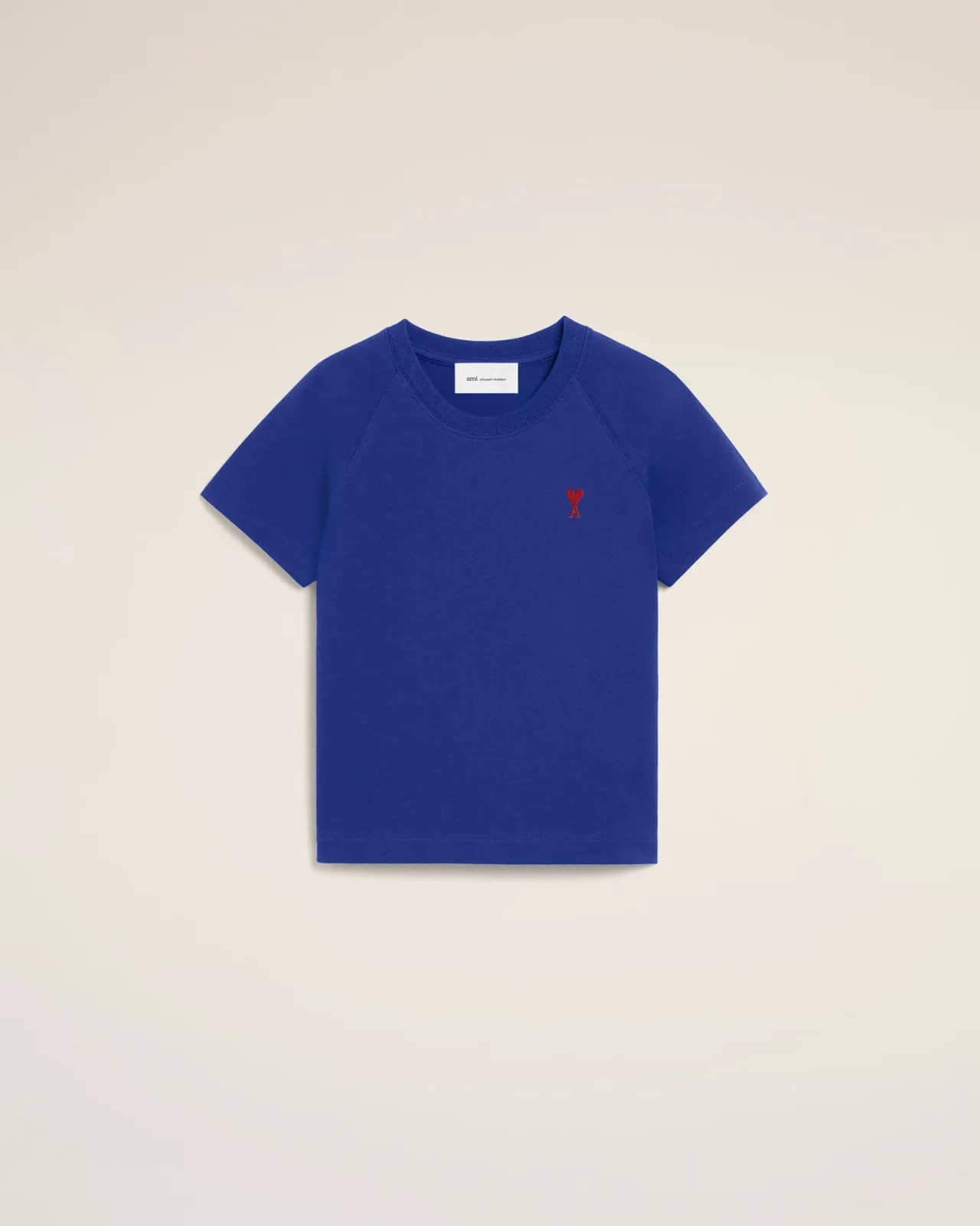 Ami Paris mavi pamuk t-shirt, detay görünüm