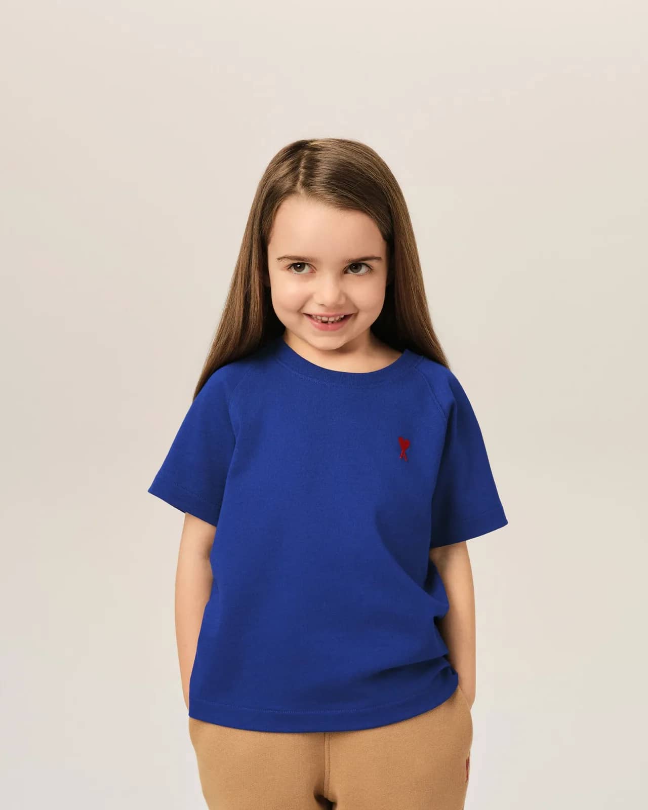 Ami Paris mavi pamuk t-shirt, detay görünüm