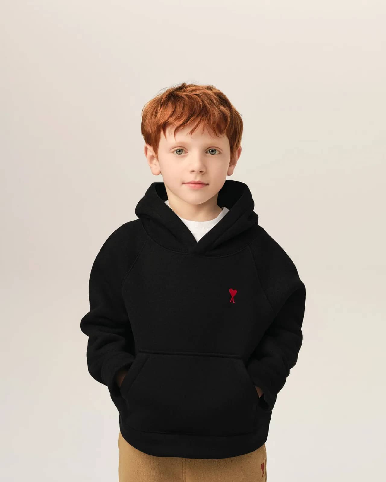 Ami Paris siyah pamuk sweatshirt, arkadan görünüm