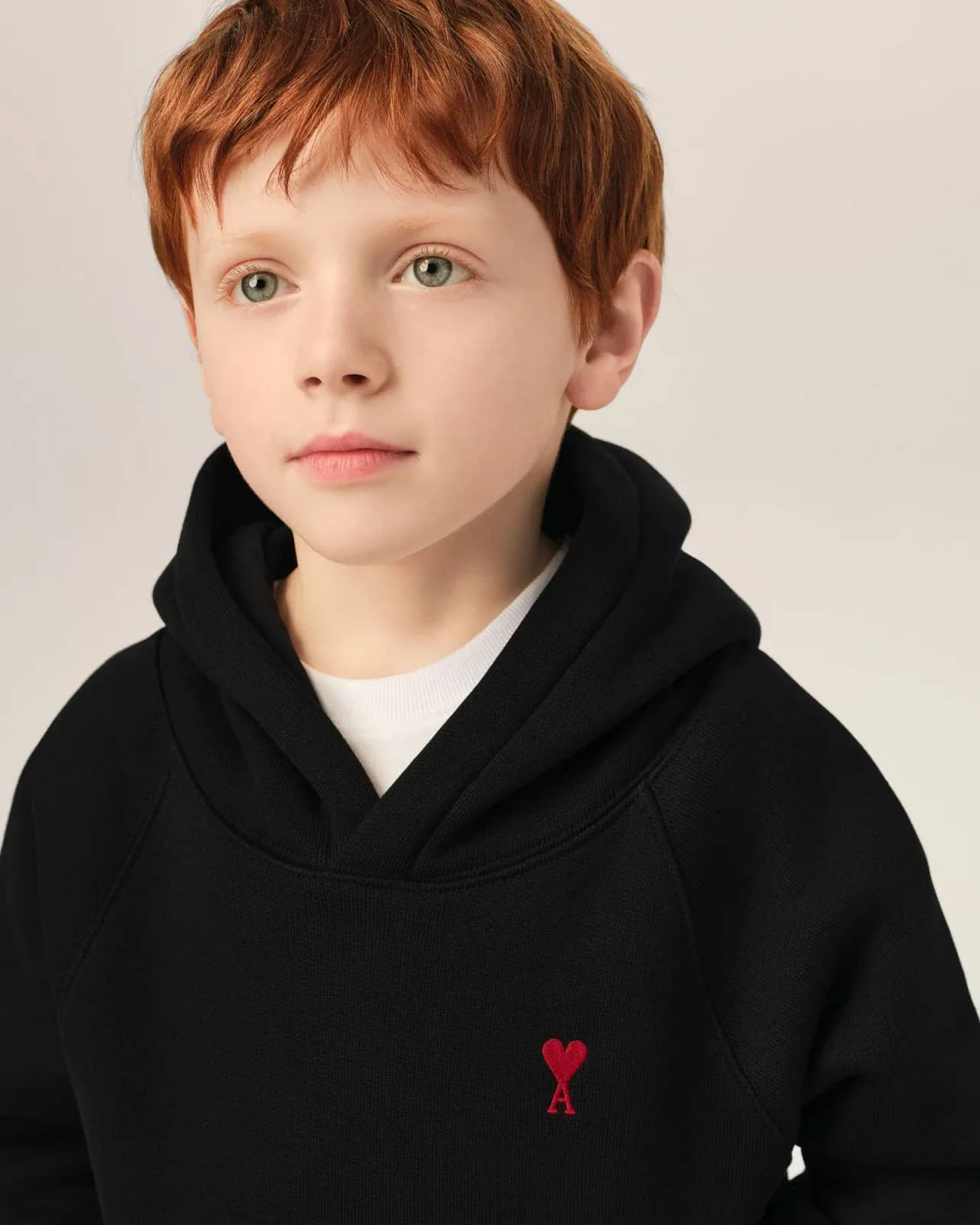 Ami Paris siyah pamuk sweatshirt, detay görünüm