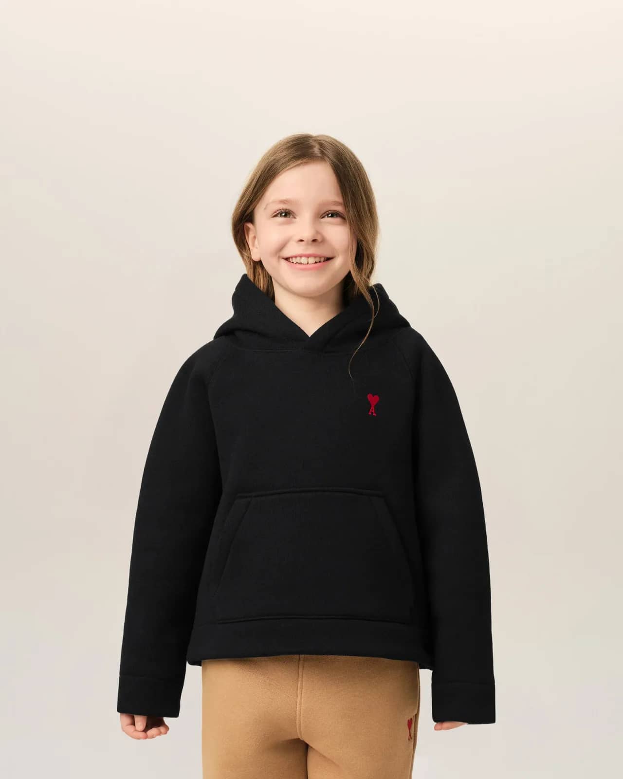 Ami Paris siyah pamuk sweatshirt, detay görünüm