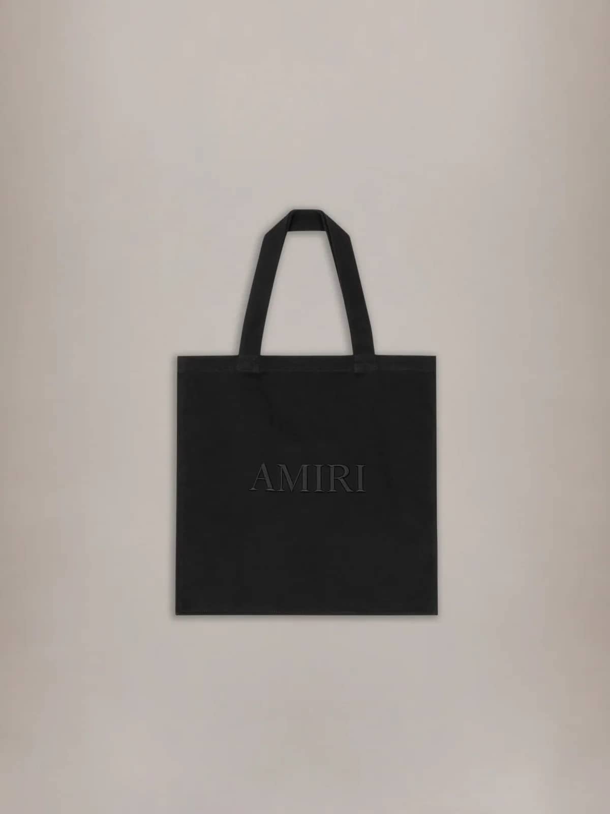 Amiri siyah tekstil tote çanta, genel görünüm