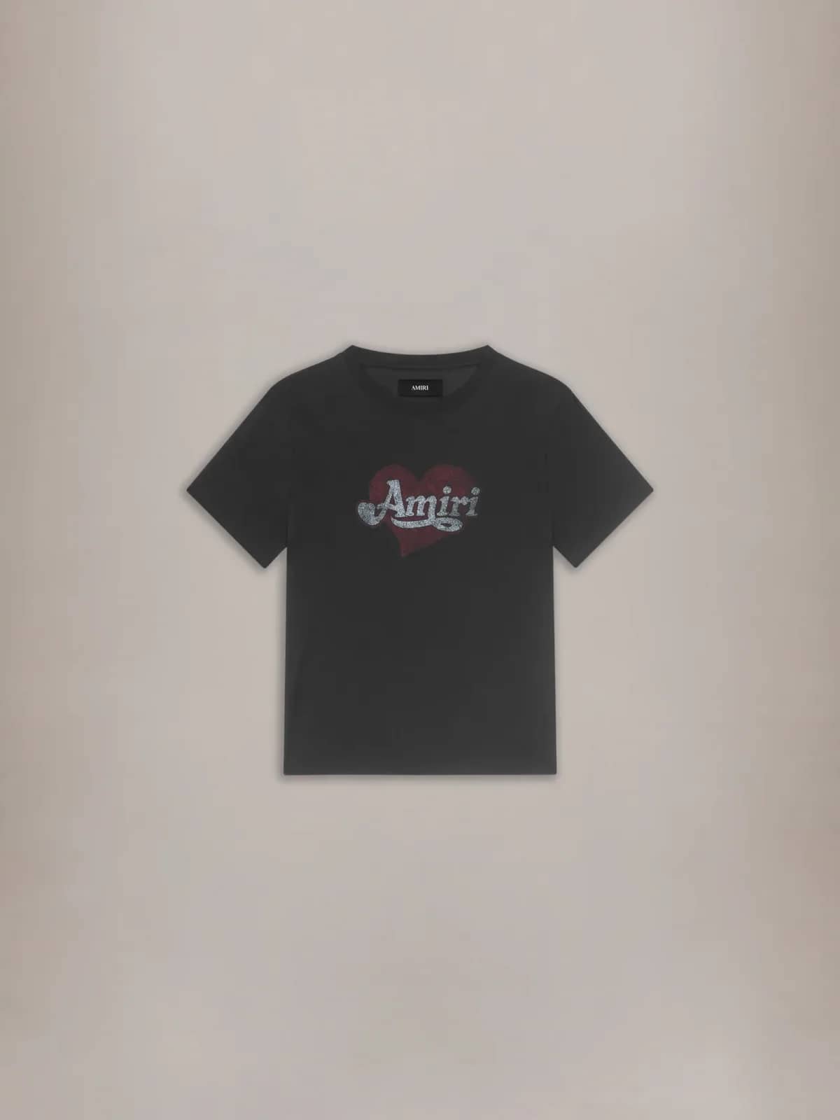 Amiri siyah pamuk t-shirt, önden görünüm