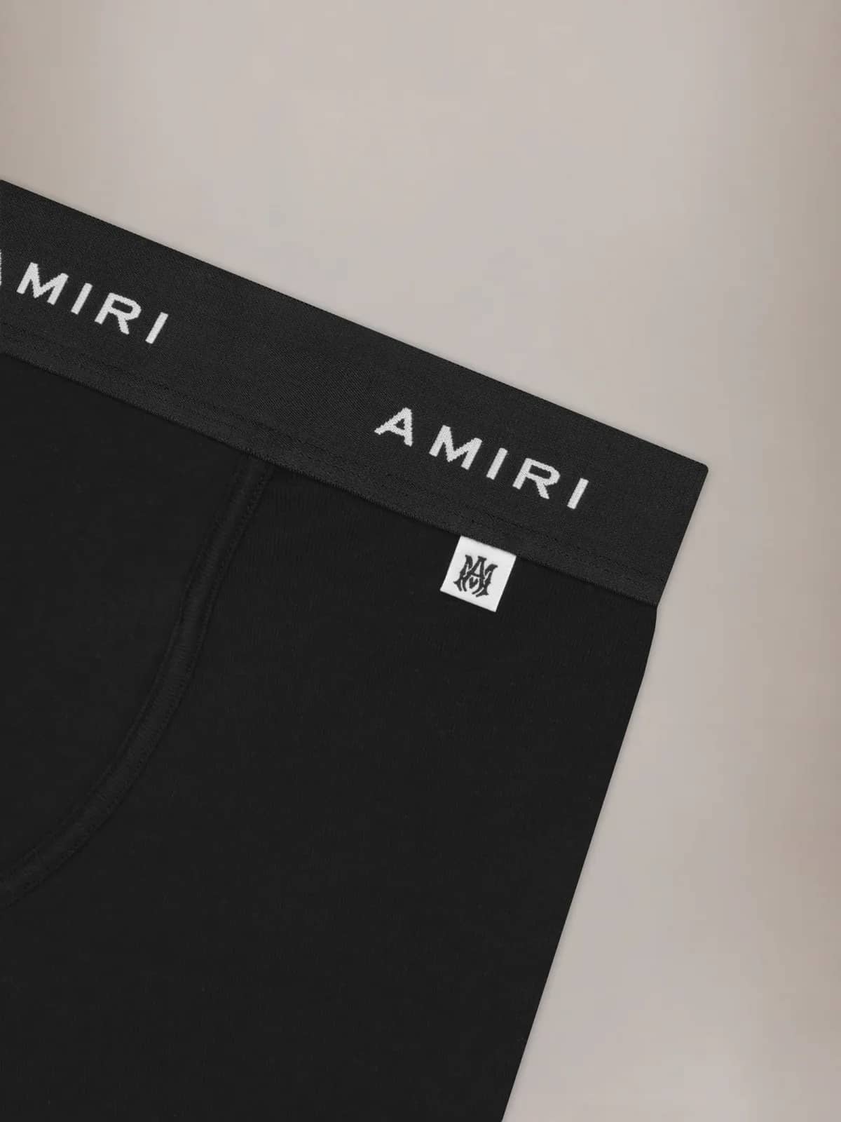 Amiri siyah pamuk boxer, detay görünüm