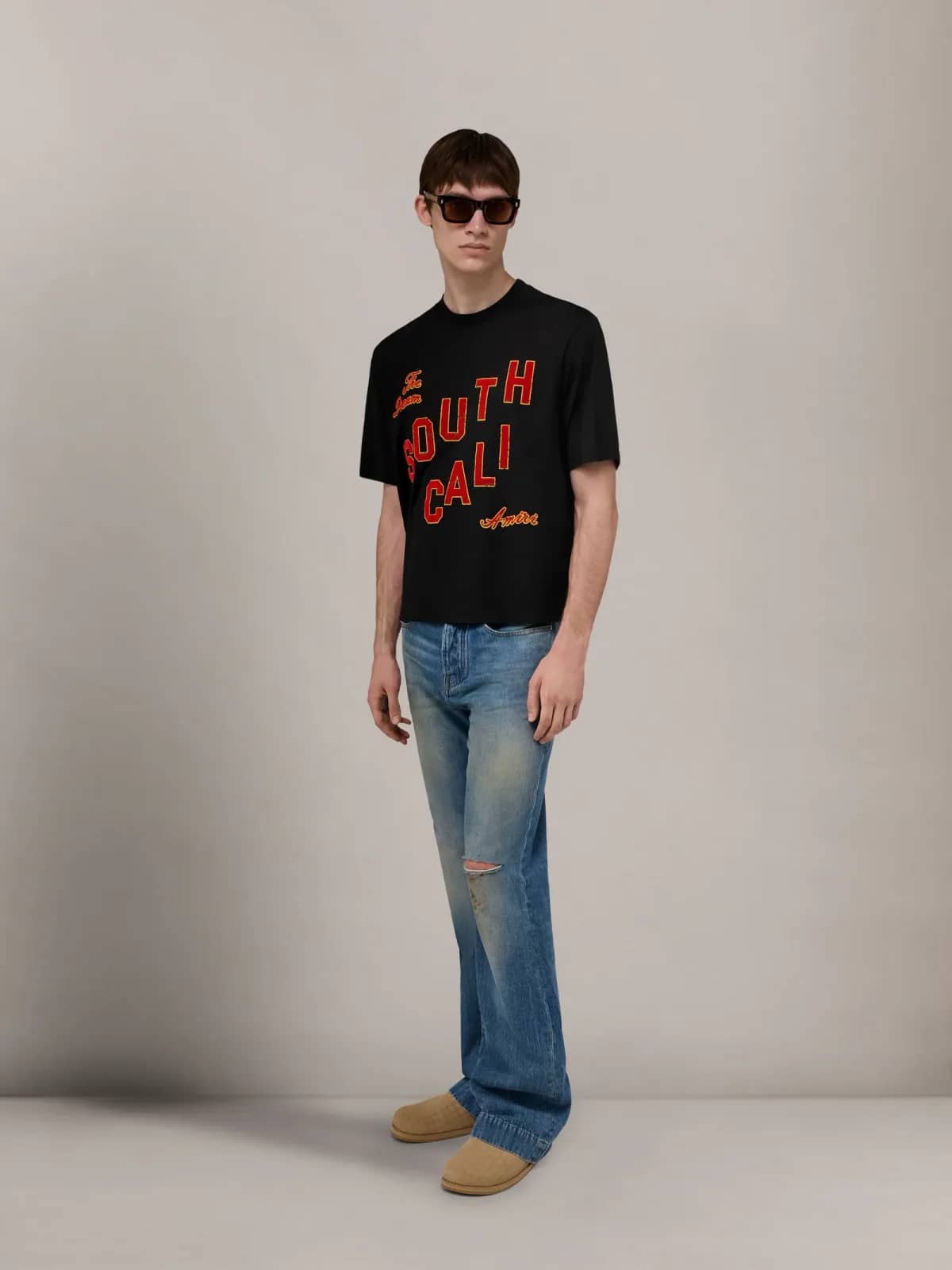 Amiri siyah t-shirt, detay görünüm
