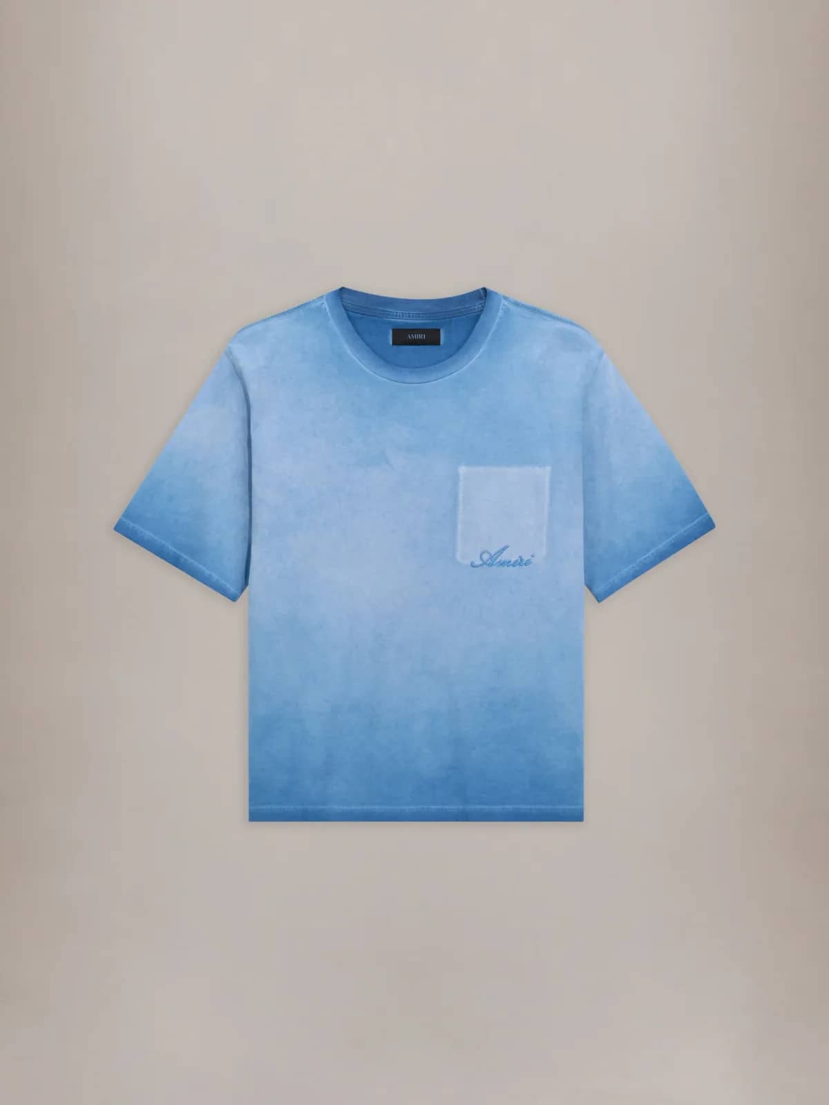 Amiri mavi t-shirt, önden görünüm
