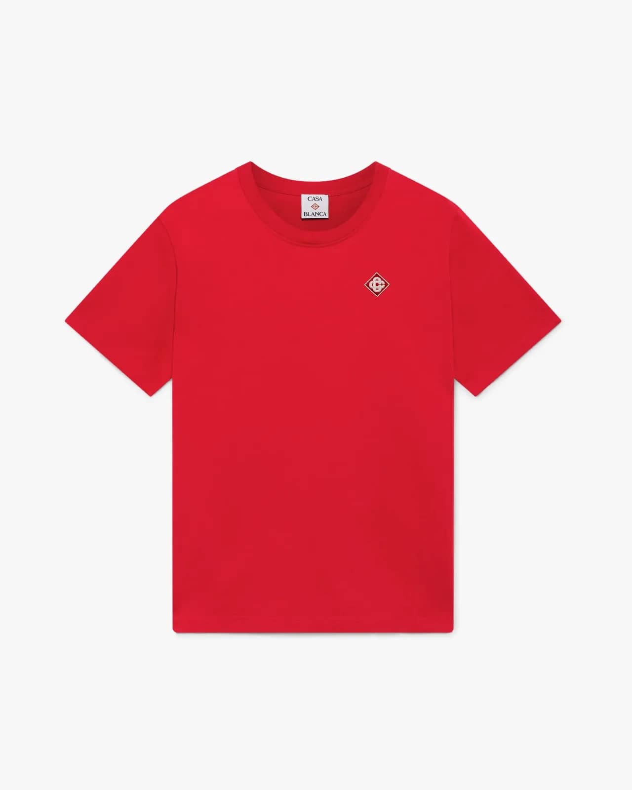 Casablanca kırmızı t-shirt, önden görünüm
