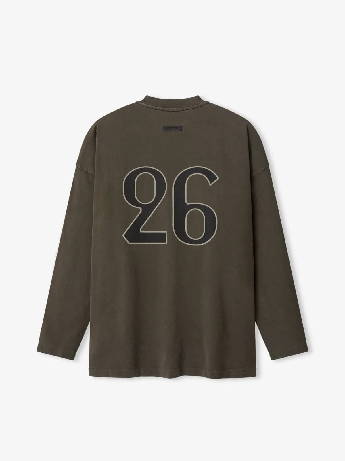 Fear of God kahverengi t-shirt, arkadan görünüm