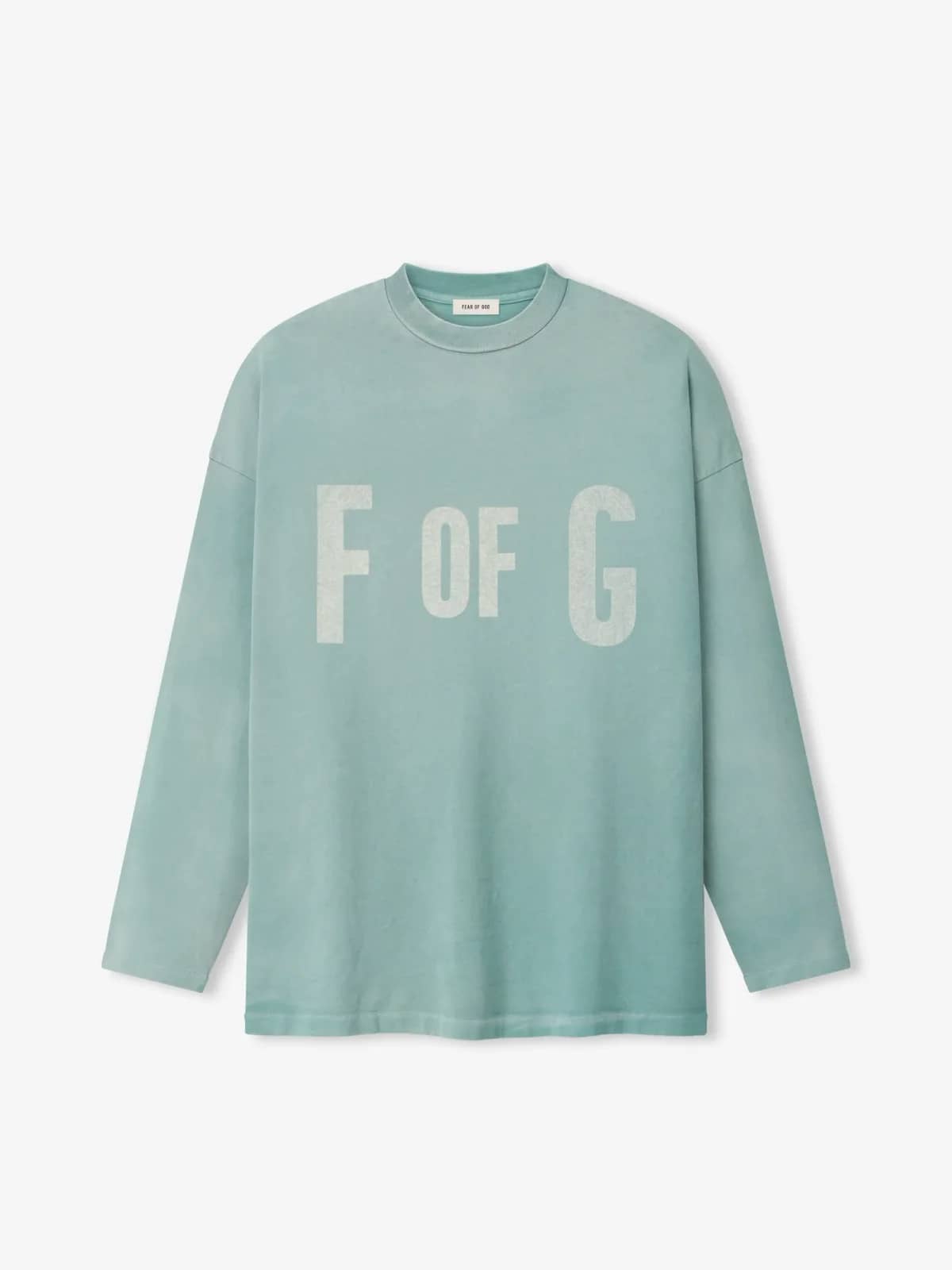 Fear of God açık mavi t-shirt, detay görünüm