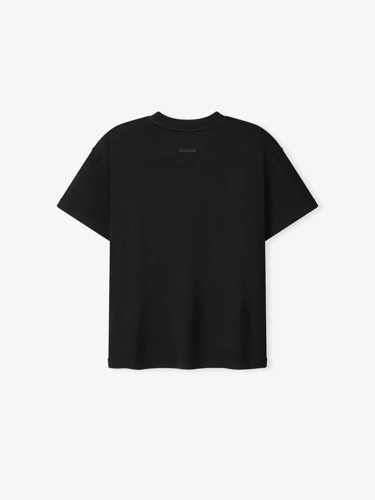 Fear of God siyah t-shirt, detay görünüm