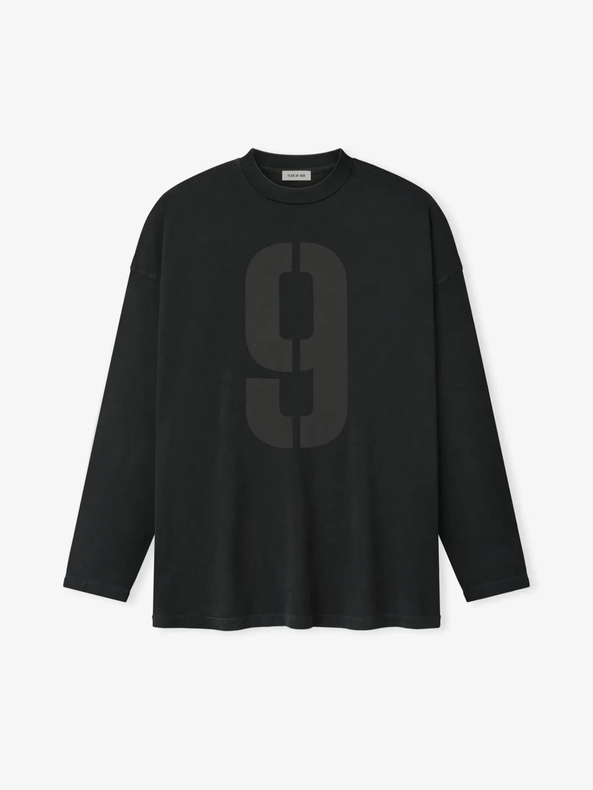 Fear of God siyah t-shirt, detay görünüm