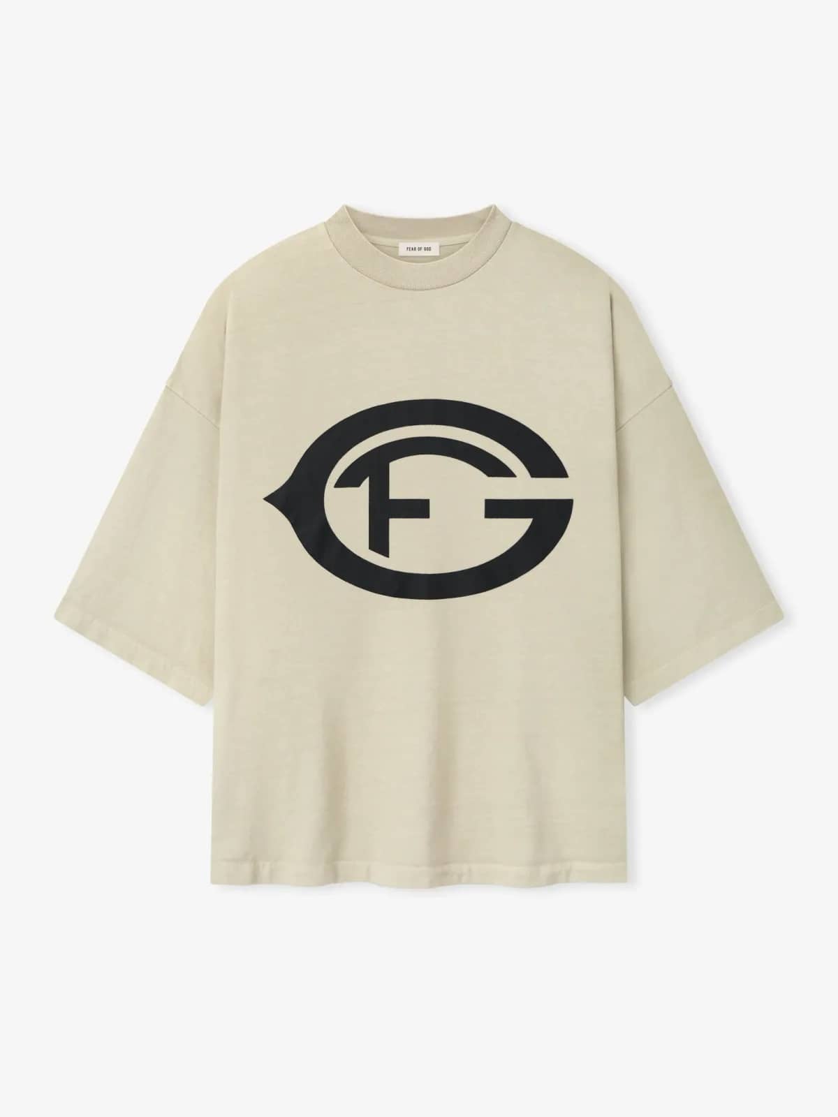 Fear of God krem t-shirt, detay görünüm