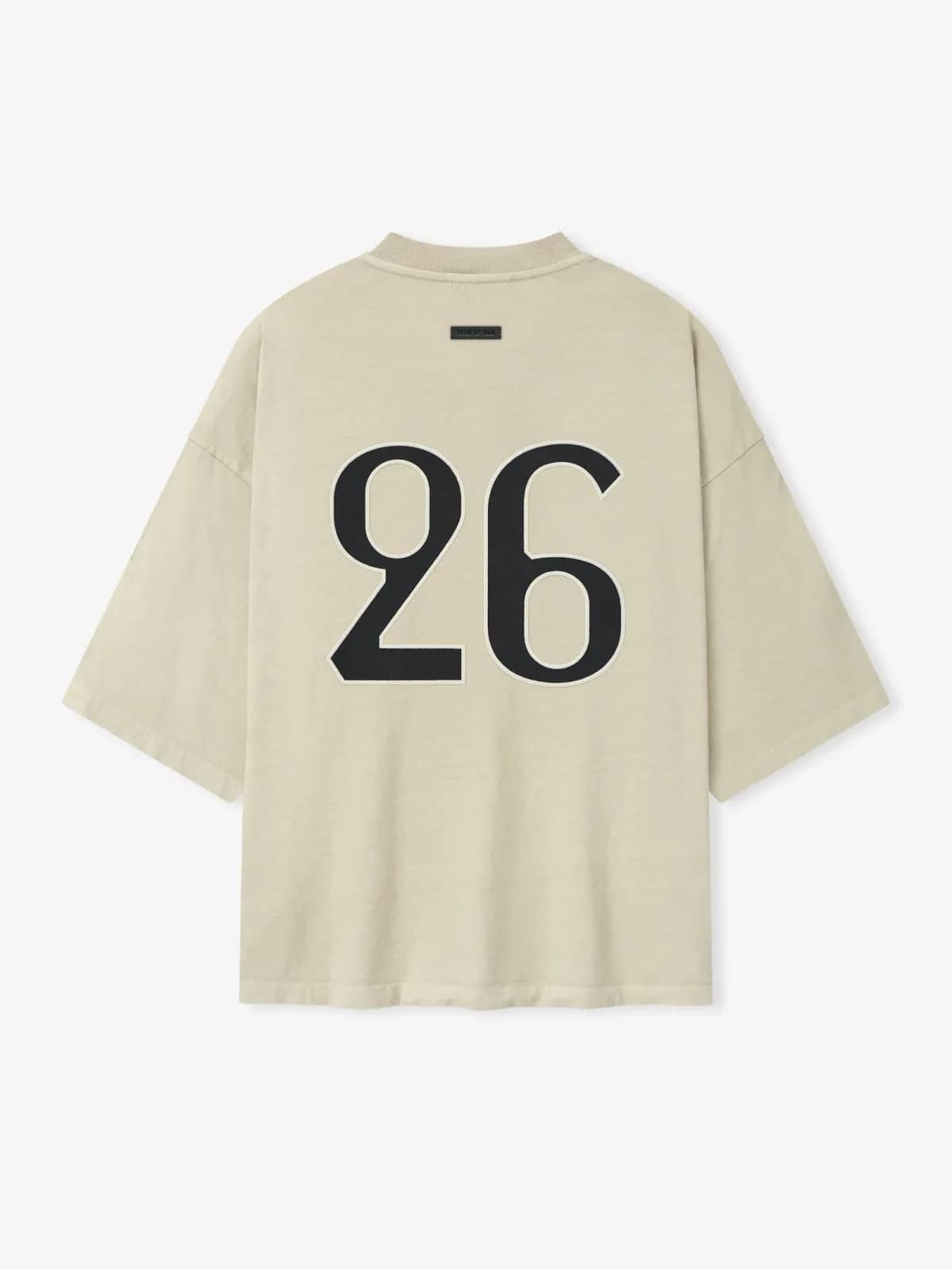Fear of God krem t-shirt, detay görünüm