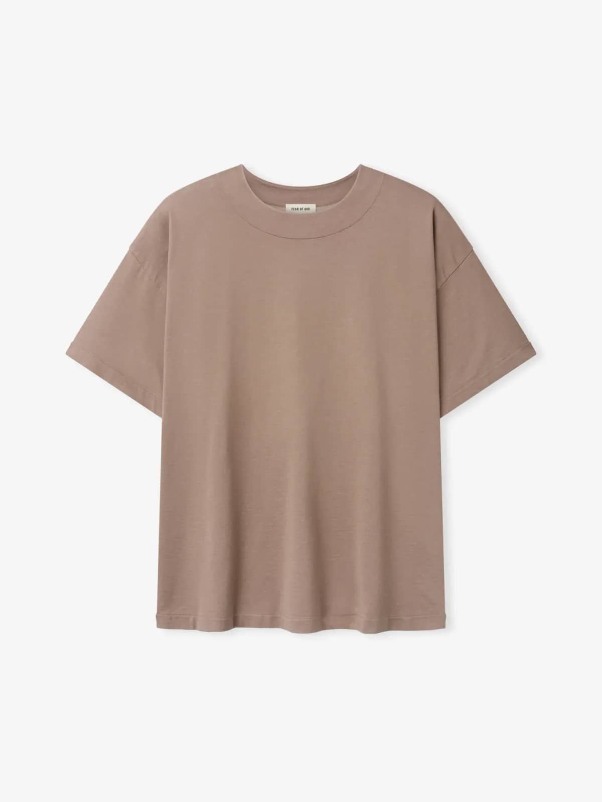 Fear of God bej t-shirt, önden görünüm