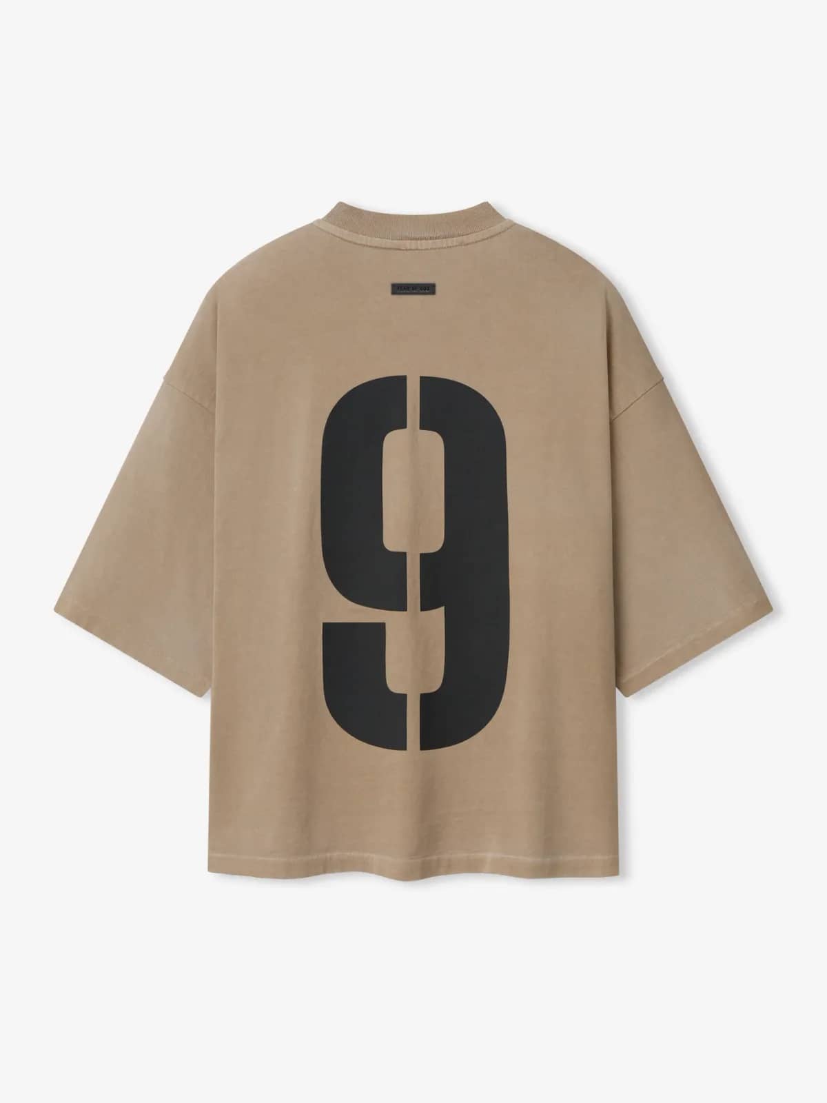 Fear of God bej t-shirt, arkadan görünüm