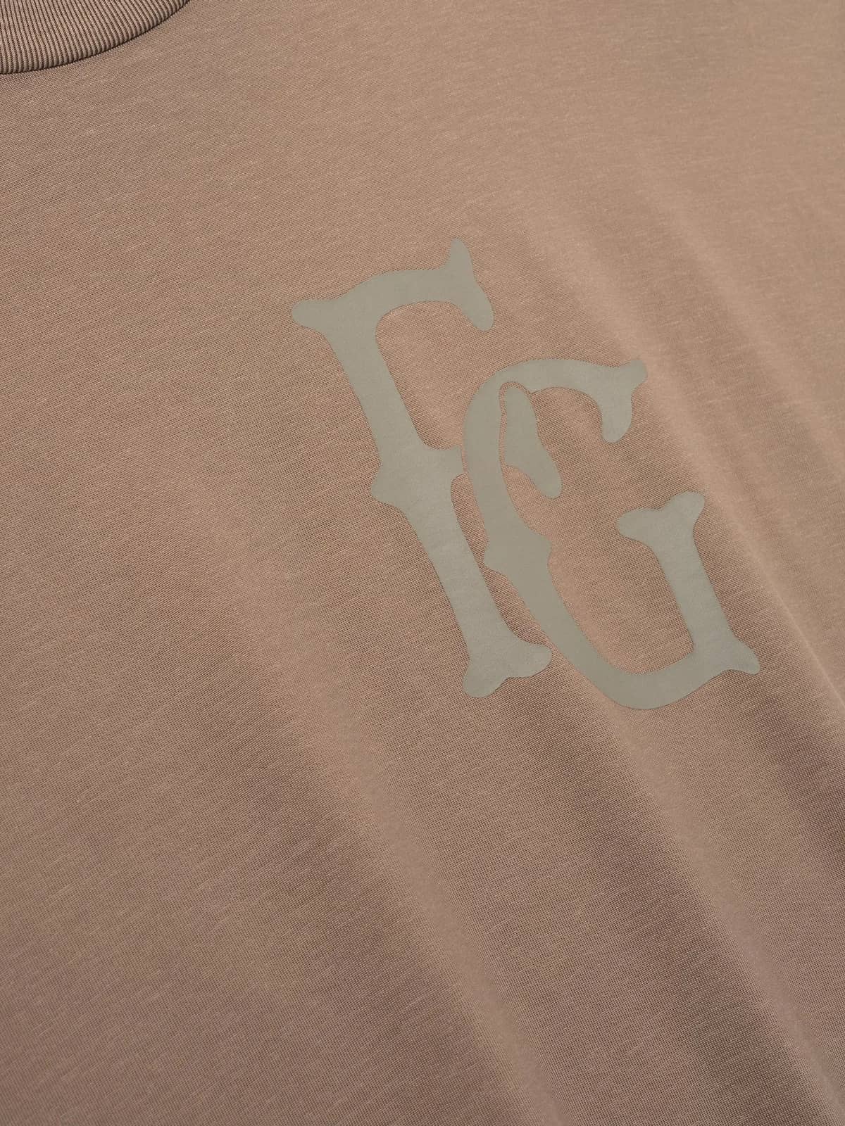 Fear of God bej pamuk t-shirt, detay görünüm