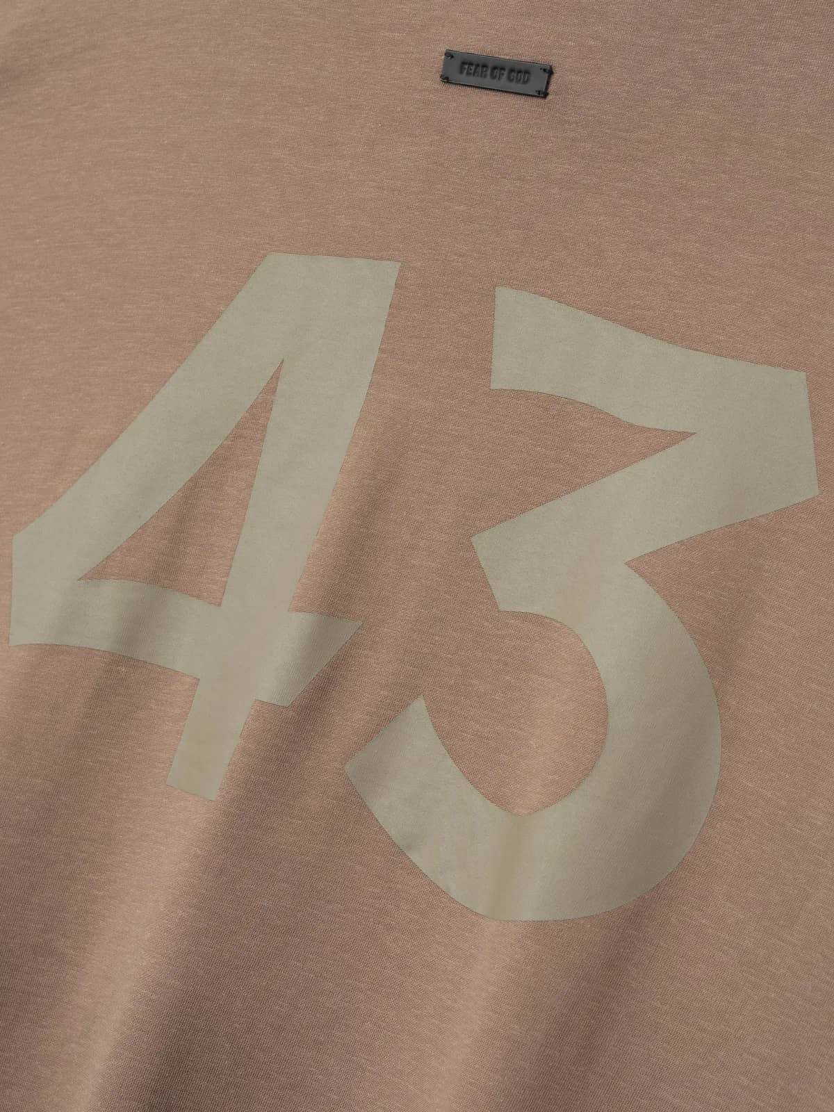 Fear of God bej pamuk t-shirt, detay görünüm