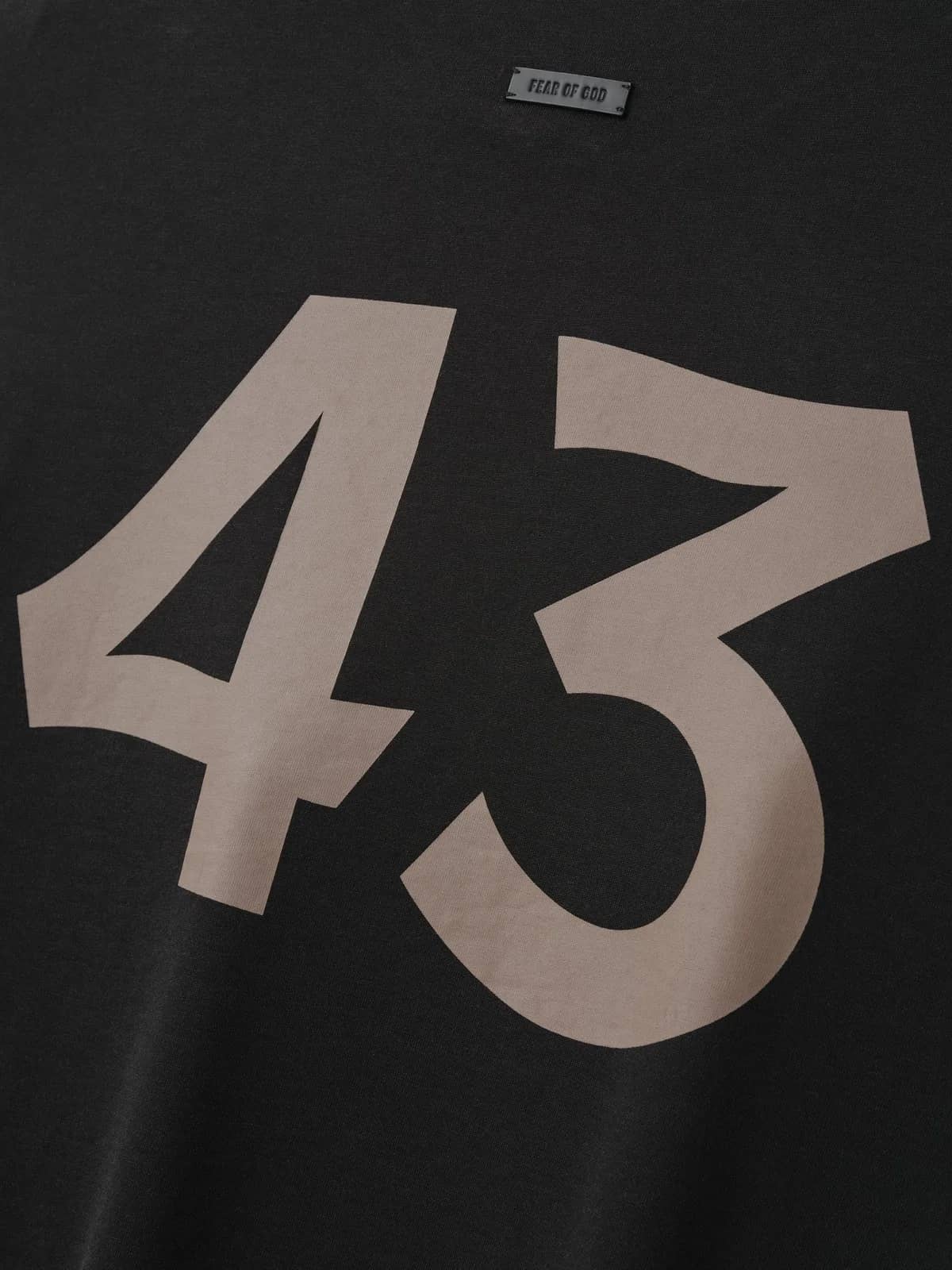 Fear of God siyah pamuk t-shirt, detay görünüm