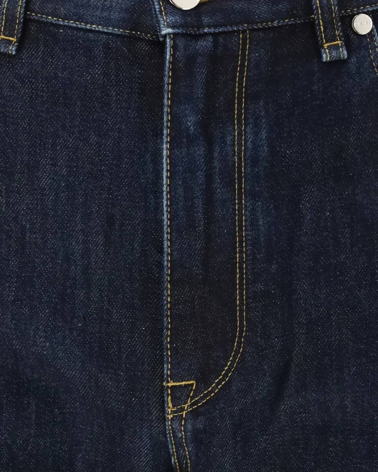 Fendi mavi Düz Paça jean pantolon, detay görünüm