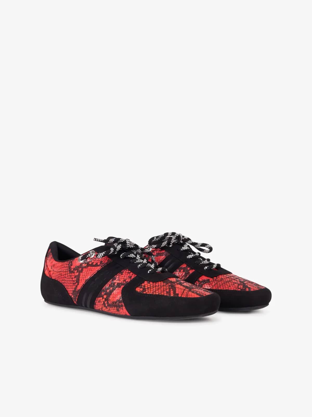 GCDS çok renkli Bağcıklı Python sneaker, arkadan çapraz görünüm