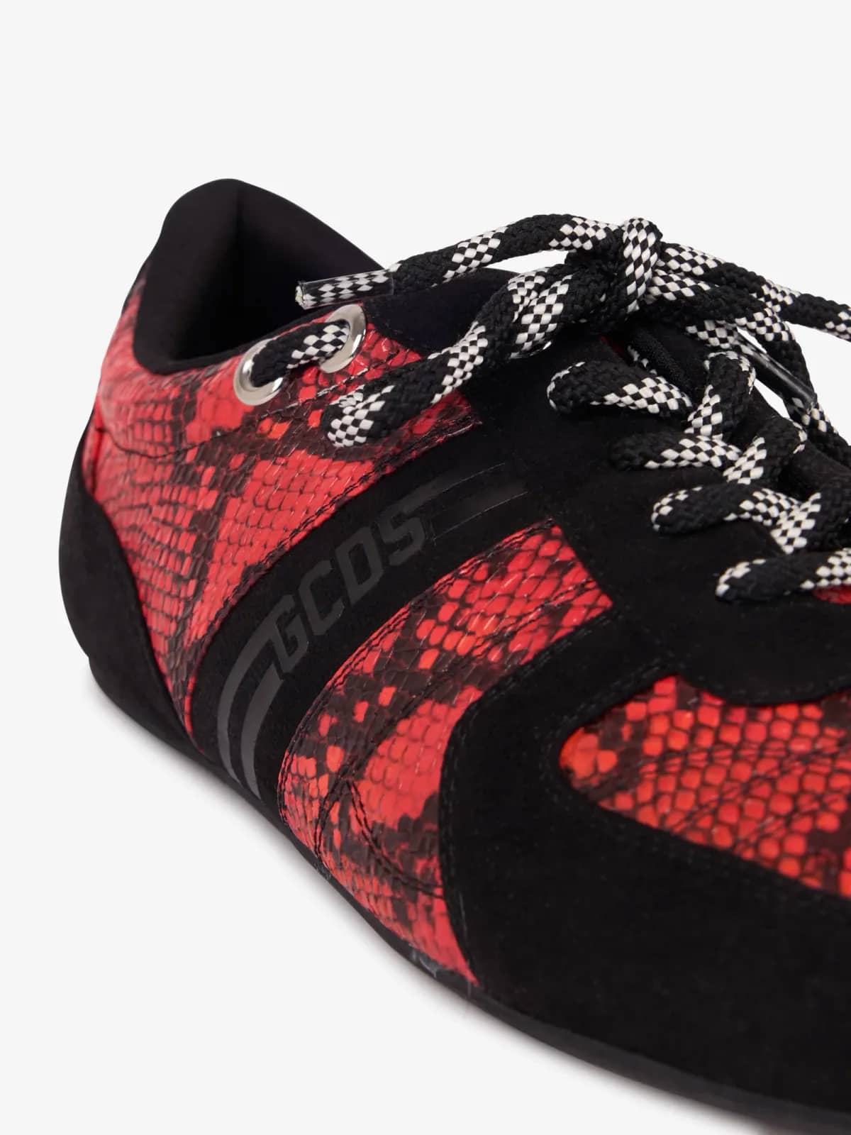 GCDS çok renkli Bağcıklı Python sneaker, önden görünüm